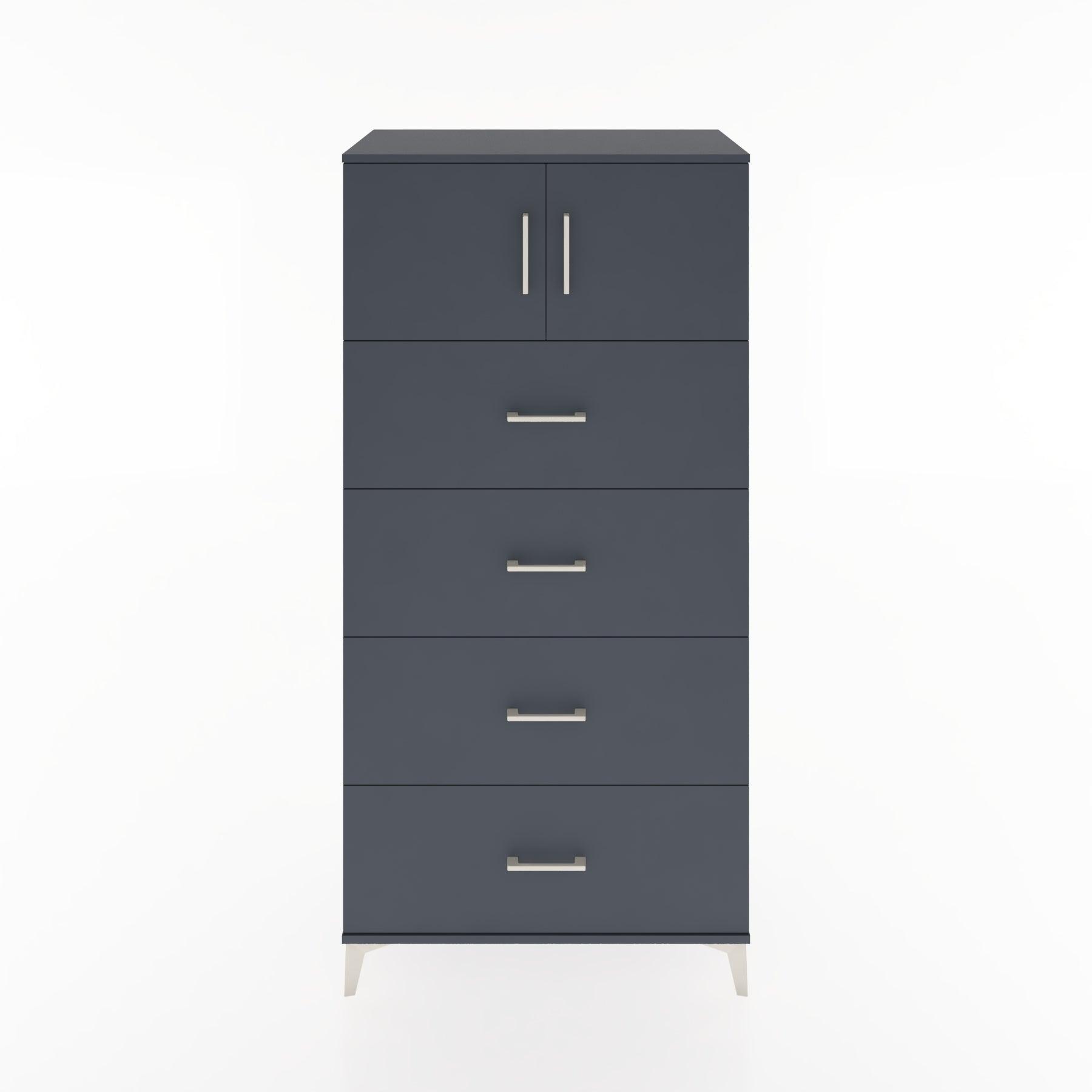 Woodntry Modular Cabinet Anthracite 88x44x170 cm with Doors and Drawers KC25-2