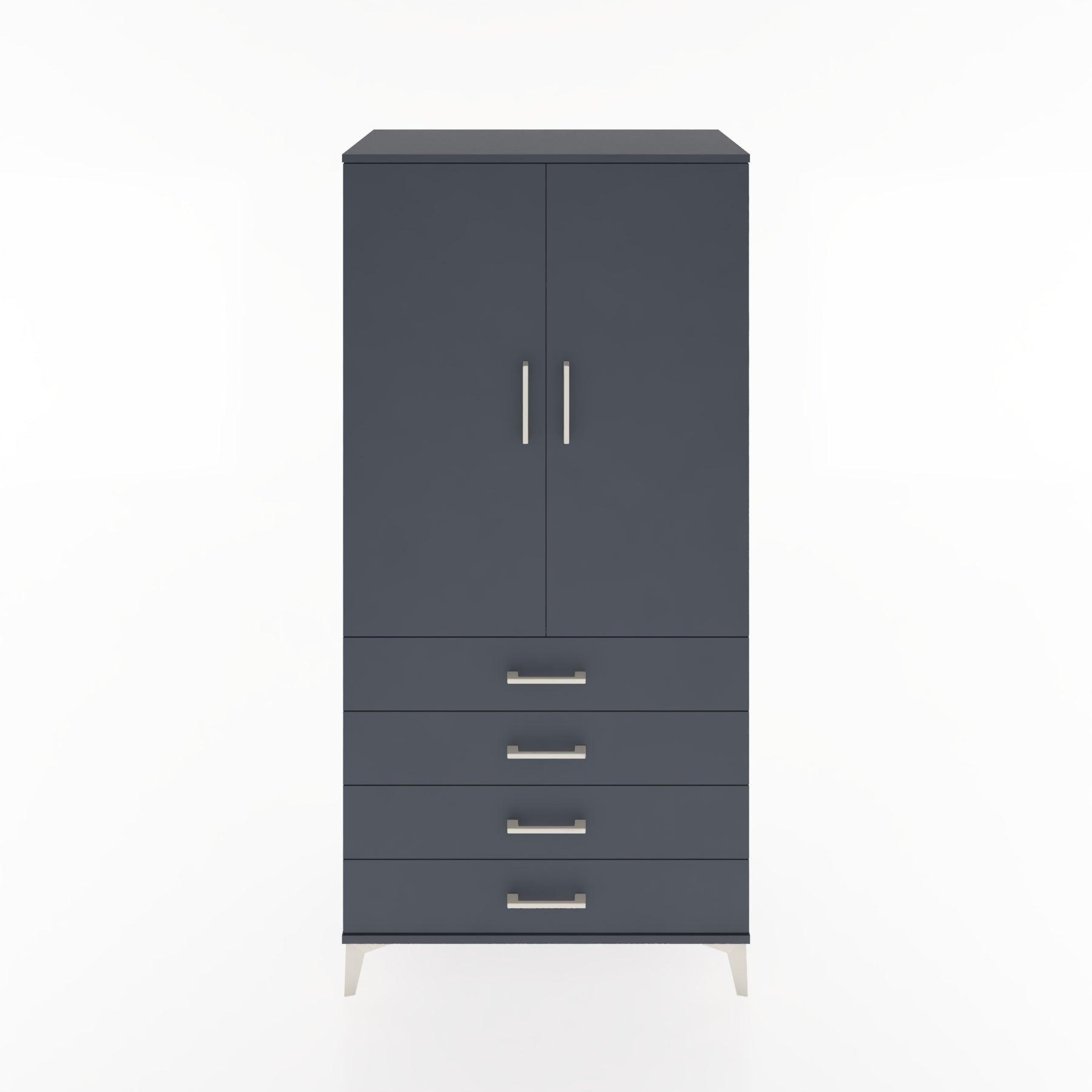 Woodntry Modular Cabinet Anthracite 88x44x170 cm with Doors and Drawers KC27-2