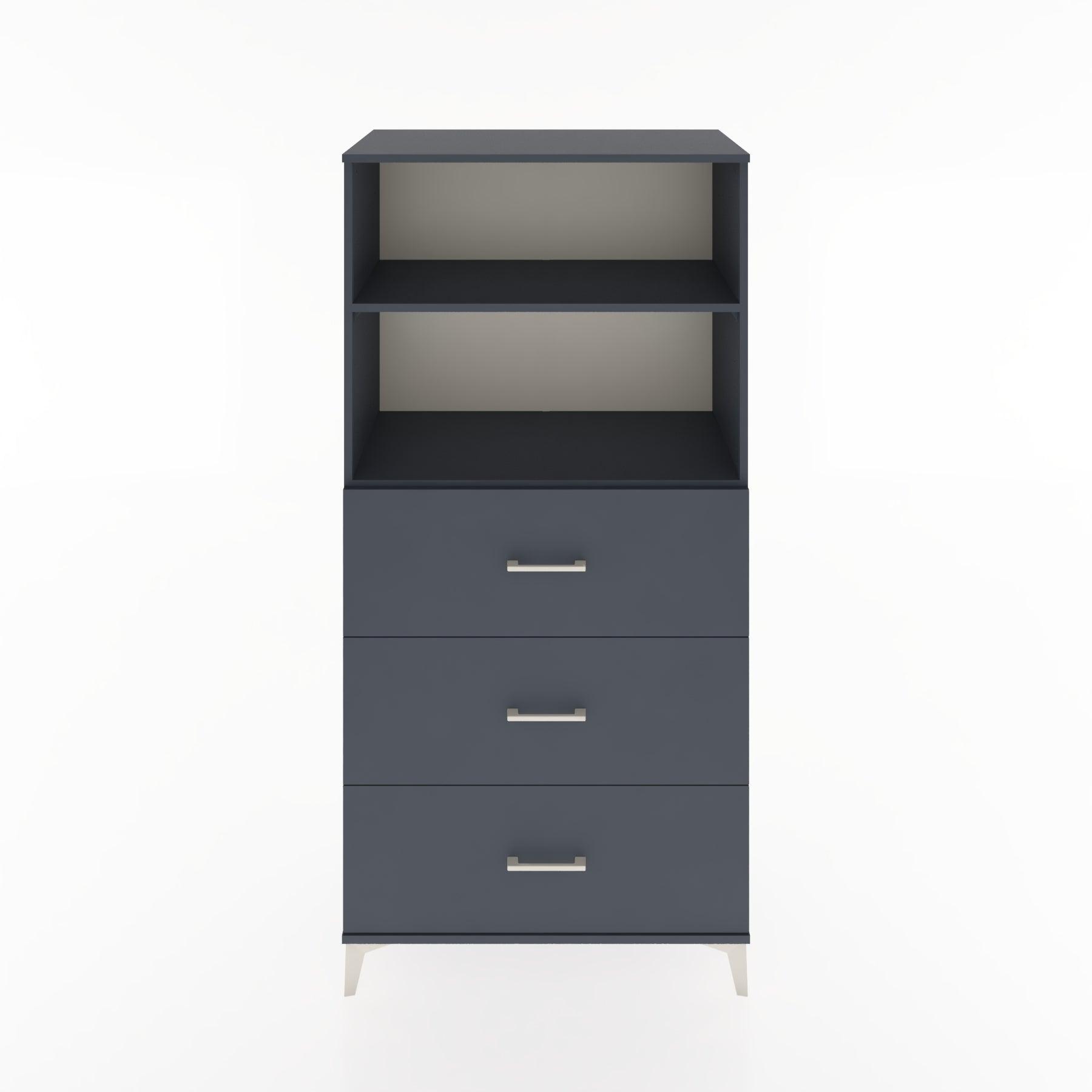 Woodntry Modular Cabinet Anthracite 88x44x170 cm with Drawers and Shelves CR52-2