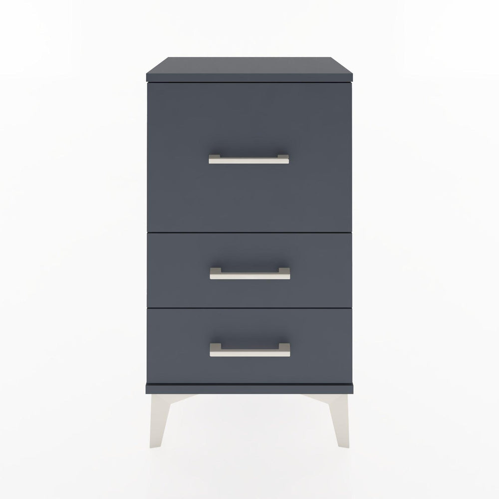 Woodntry Modüler Komodin Üç Çekmeceli V1 44x30x68 cm Antrasit - Woodntry