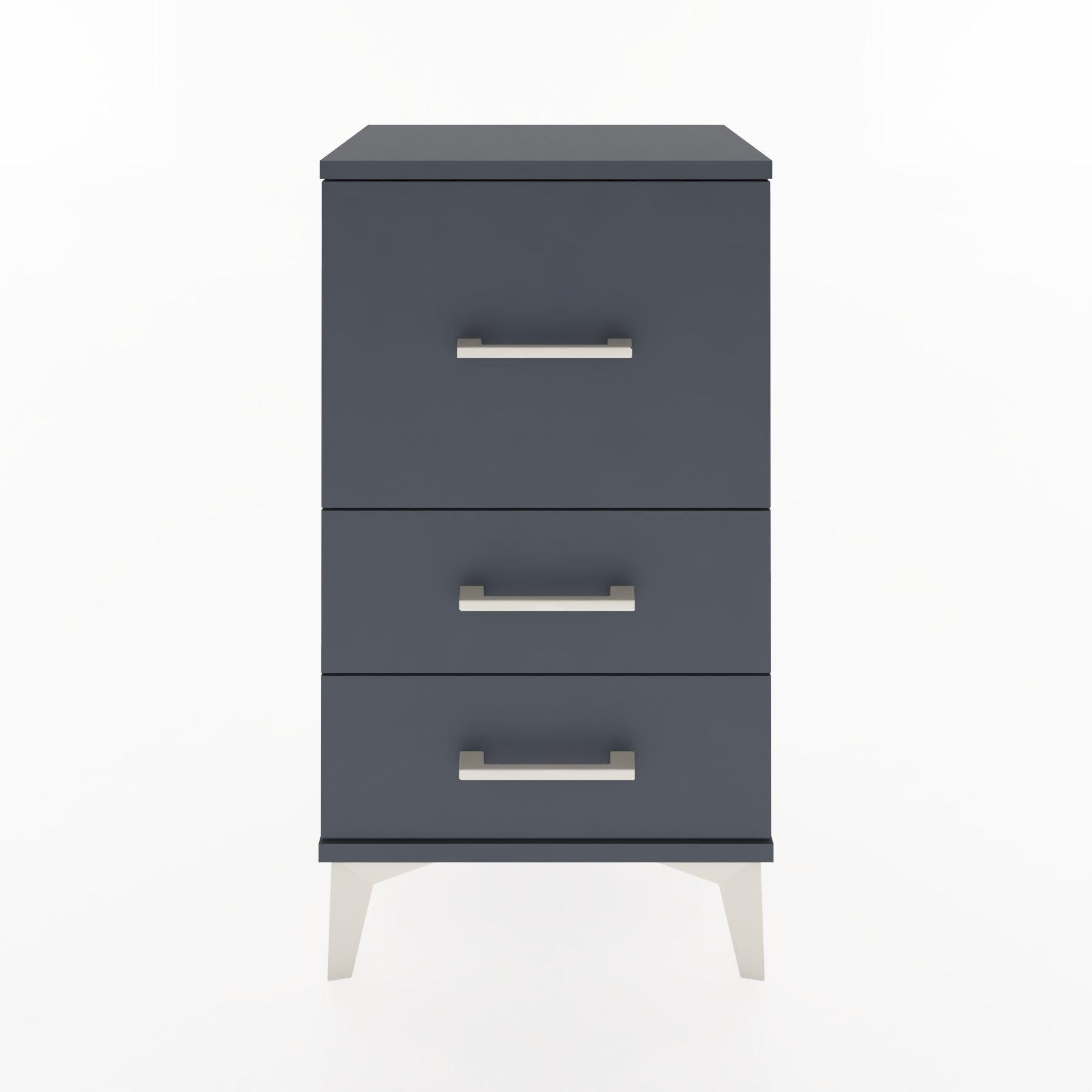 Woodntry Modüler Komodin Üç Çekmeceli V1 44x30x68 cm Antrasit - Woodntry