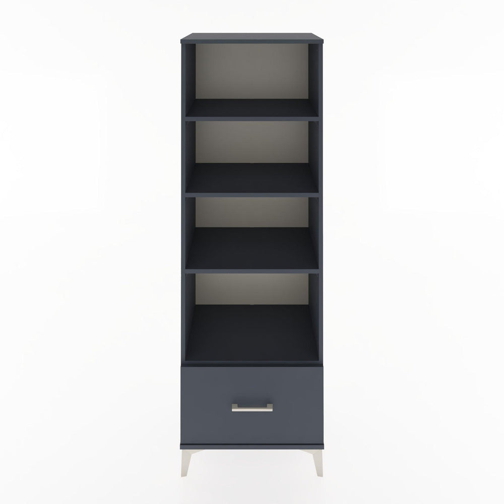 Woodntry Modüler Dolap Antrasit 60x44x170 cm Çekmeceli ve Raflı CR44-2