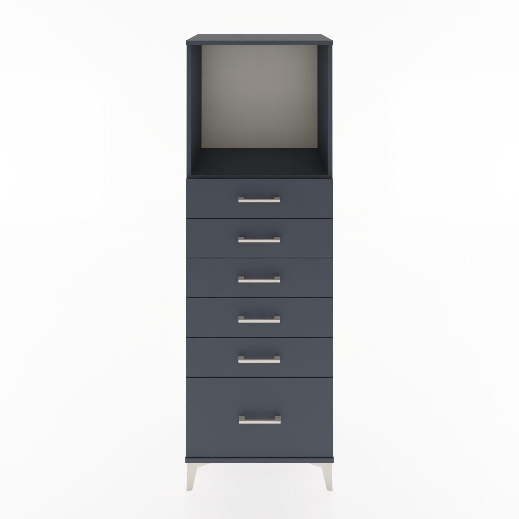 Woodntry Modular Cabinet Anthracite 60x44x170 cm with Drawers and Shelves CR39-2