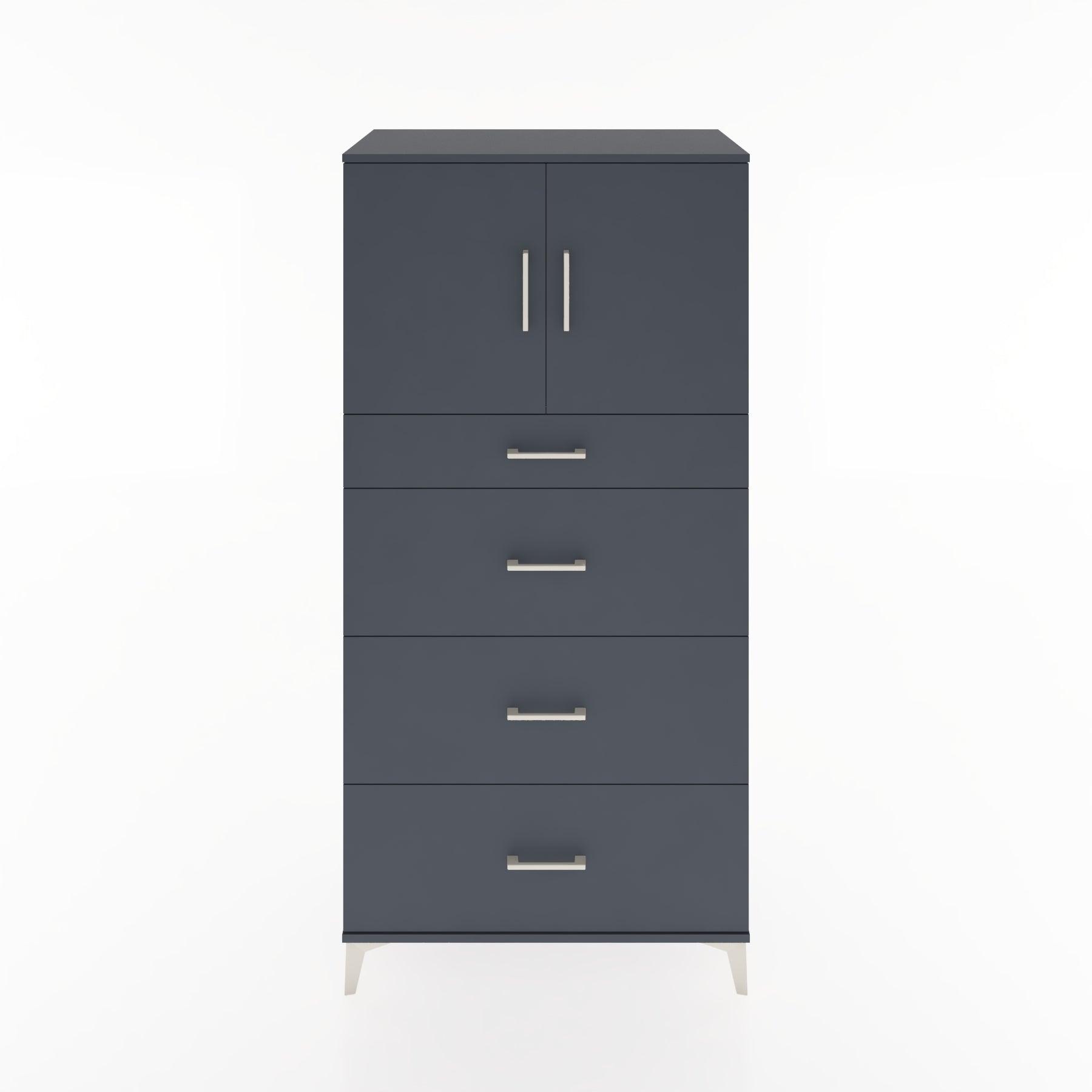 Woodntry Modular Cabinet Anthracite 88x44x170 cm with Doors and Drawers KC23-2