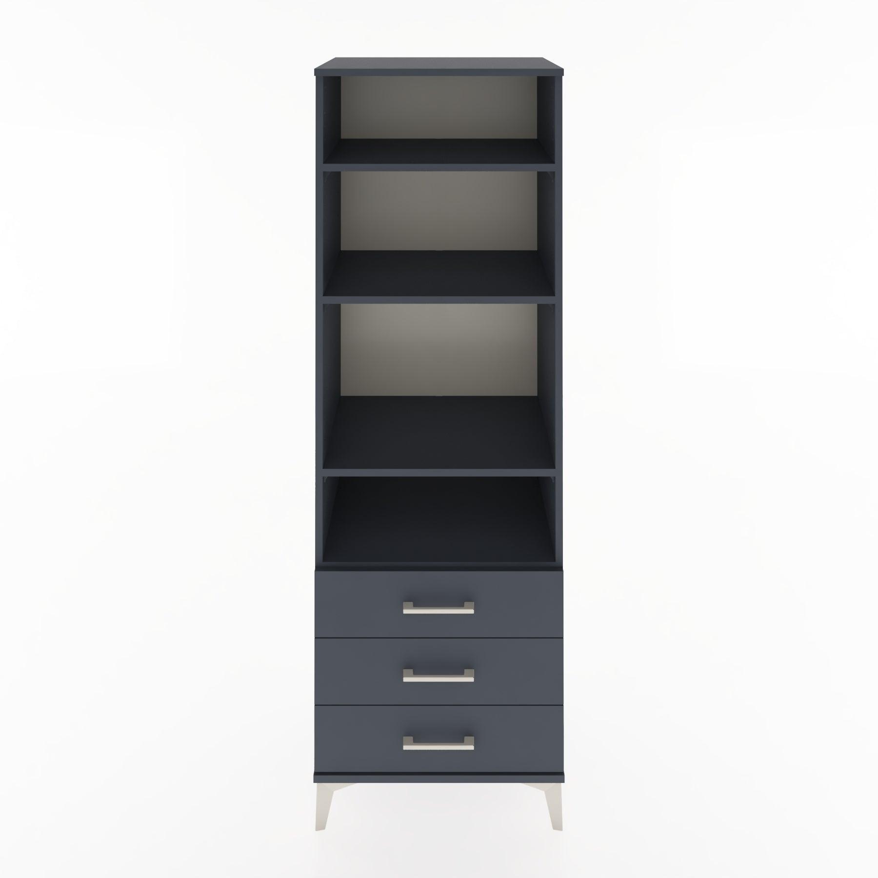 Woodntry Modular Cabinet Anthracite 60x44x170 cm with Drawers and Shelves CR37-2