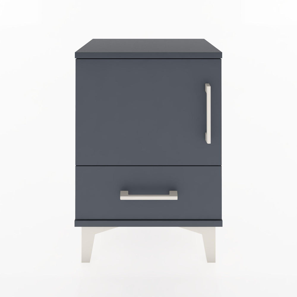 Woodntry Modüler Komodin Kapak ve Çekmeceli 44x30x52 cm Antrasit - Woodntry