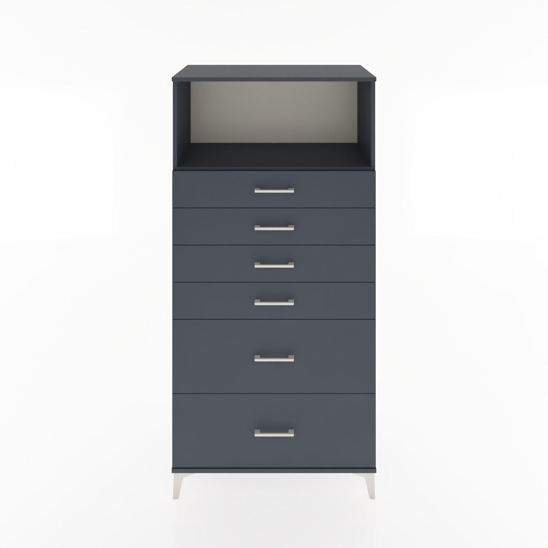 Woodntry Modular Cabinet Anthracite 88x44x170 cm with Drawers and Shelves CR45-2