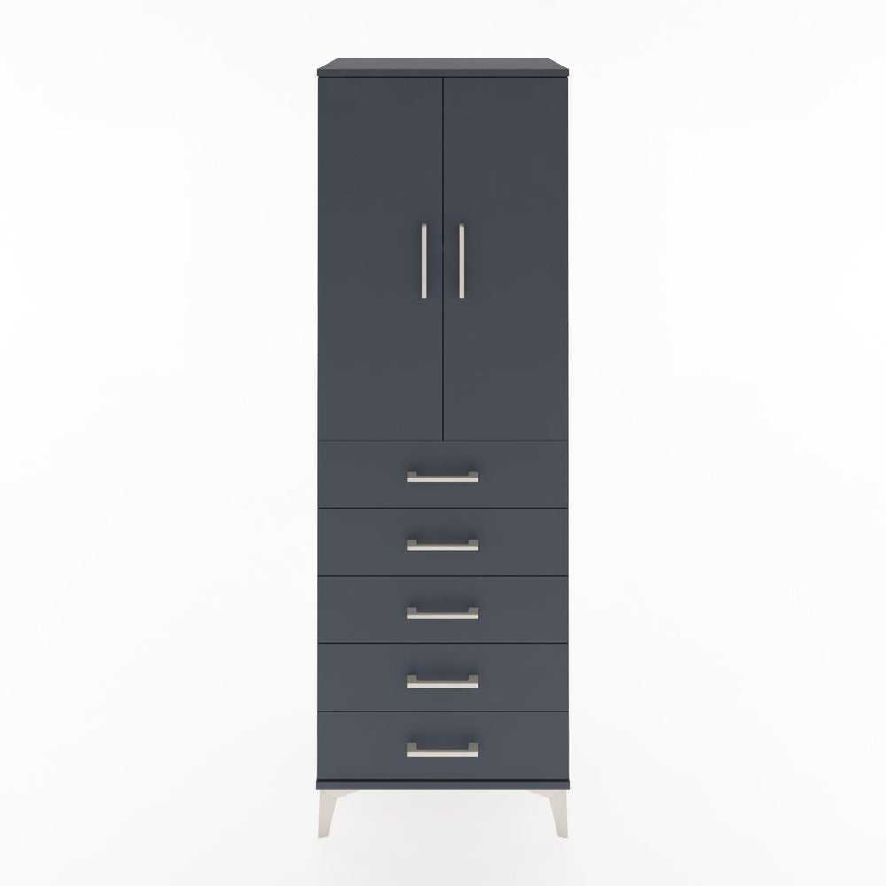 Woodntry Modular Cabinet Anthracite 60x44x170 cm with Doors and Drawers KC4-2