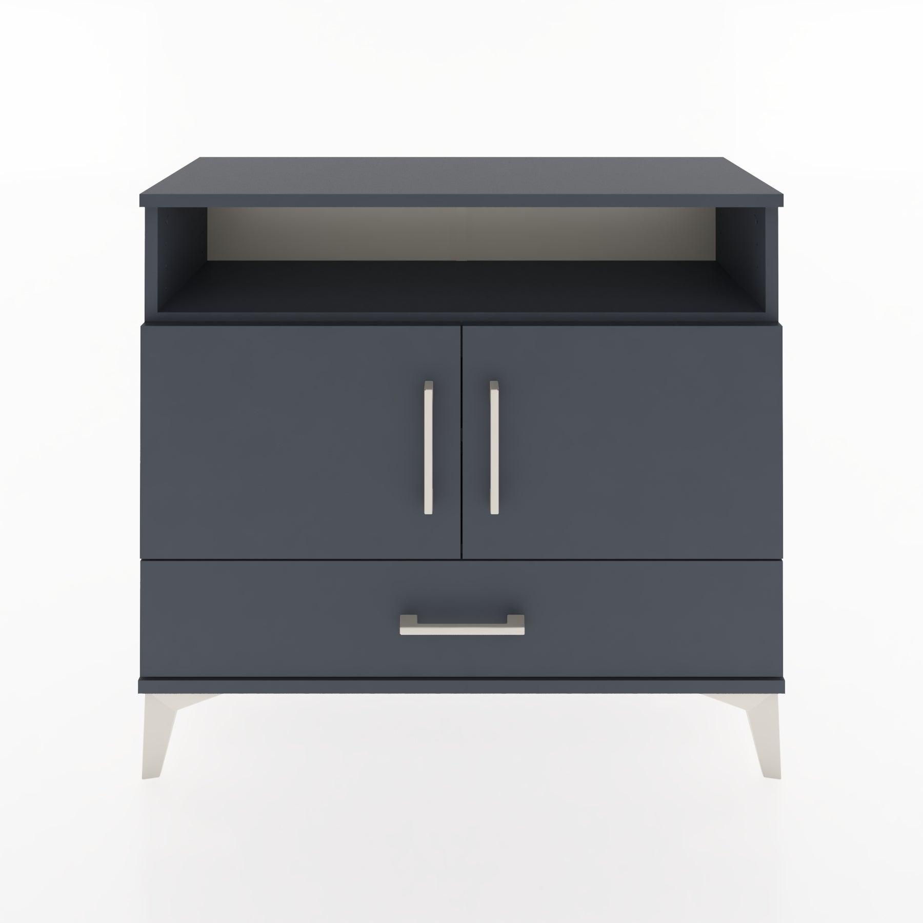 Woodntry Modüler Şifonyer Raf Kapak Çekmeceli 88x30x68 cm Antrasit - Woodntry