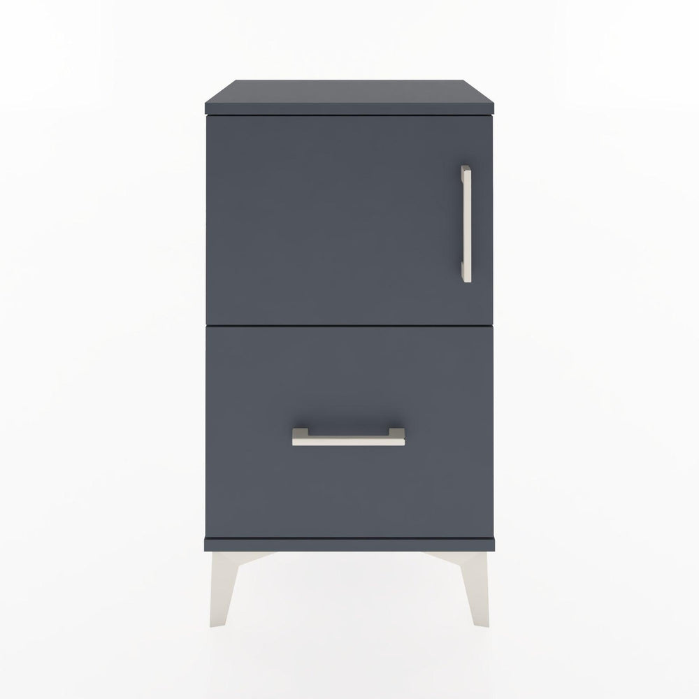 Woodntry Modüler Komodin Çekmece ve Kapaklı V2 44x30x68 cm Antrasit - Woodntry