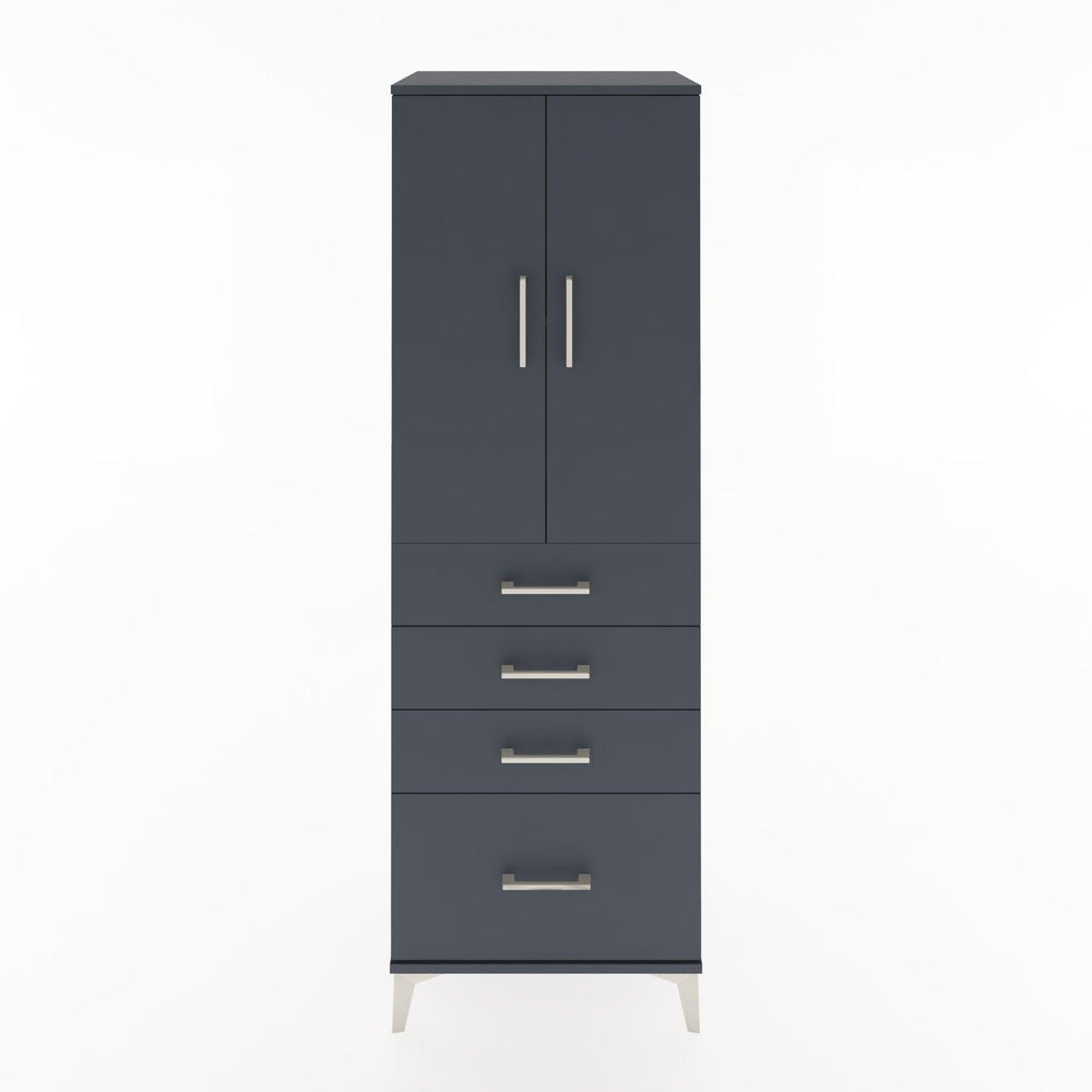 Woodntry Modular Cabinet Anthracite 60x44x170 cm with Doors and Drawers KC13-2