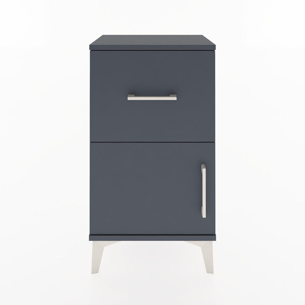 Woodntry Modüler Komodin Çekmece ve Kapaklı V1 44x30x68 cm Antrasit - Woodntry