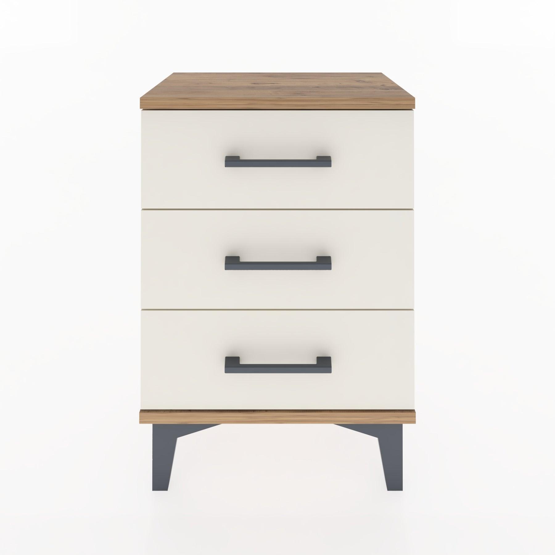 Woodntry Modüler Komodin Üç Çekmeceli 44x30x52 cm Çam - Woodntry