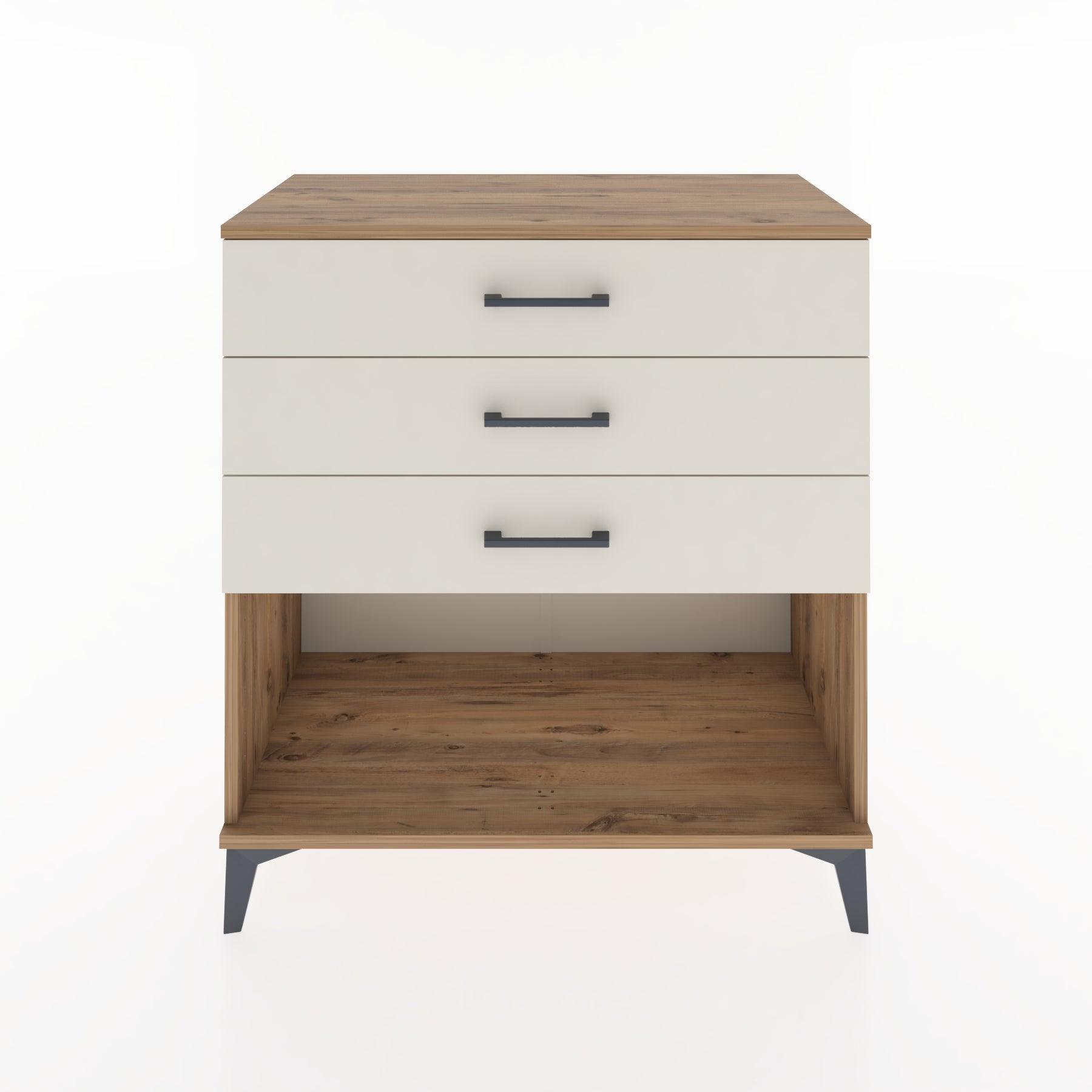 Woodntry Modular Dresser Pine 88x44x84 cm with Drawers and Shelves CR11-3