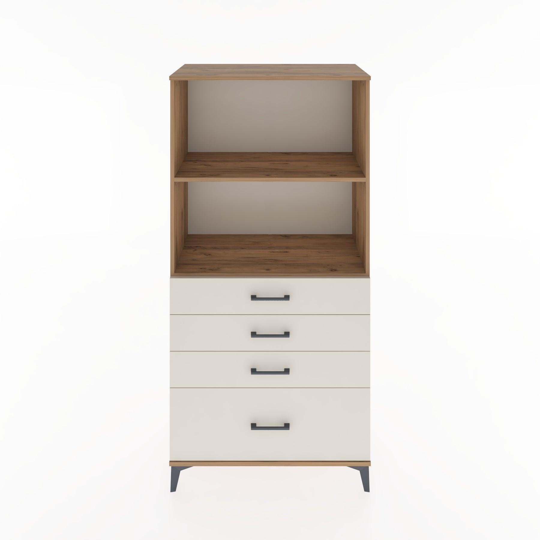 Woodntry Modular Cabinet Pine 88x44x170 cm with Drawers and Shelves CR41-3