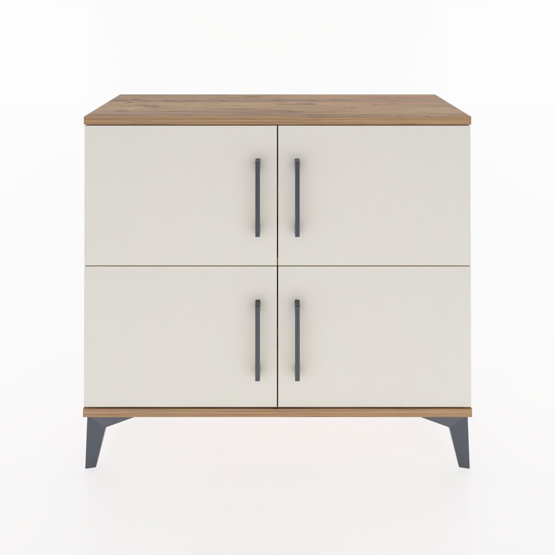 Woodntry Modüler Şifonyer Dört Kapaklı 88x30x68 cm Çam - Woodntry