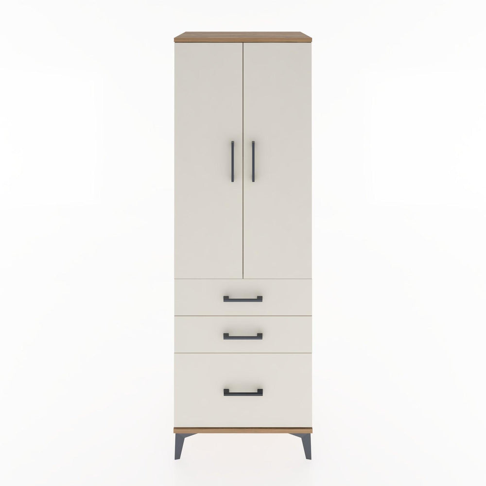 Woodntry Modüler Dolap Çam 60x44x170 cm Kapaklı ve Çekmeceli KC14-3