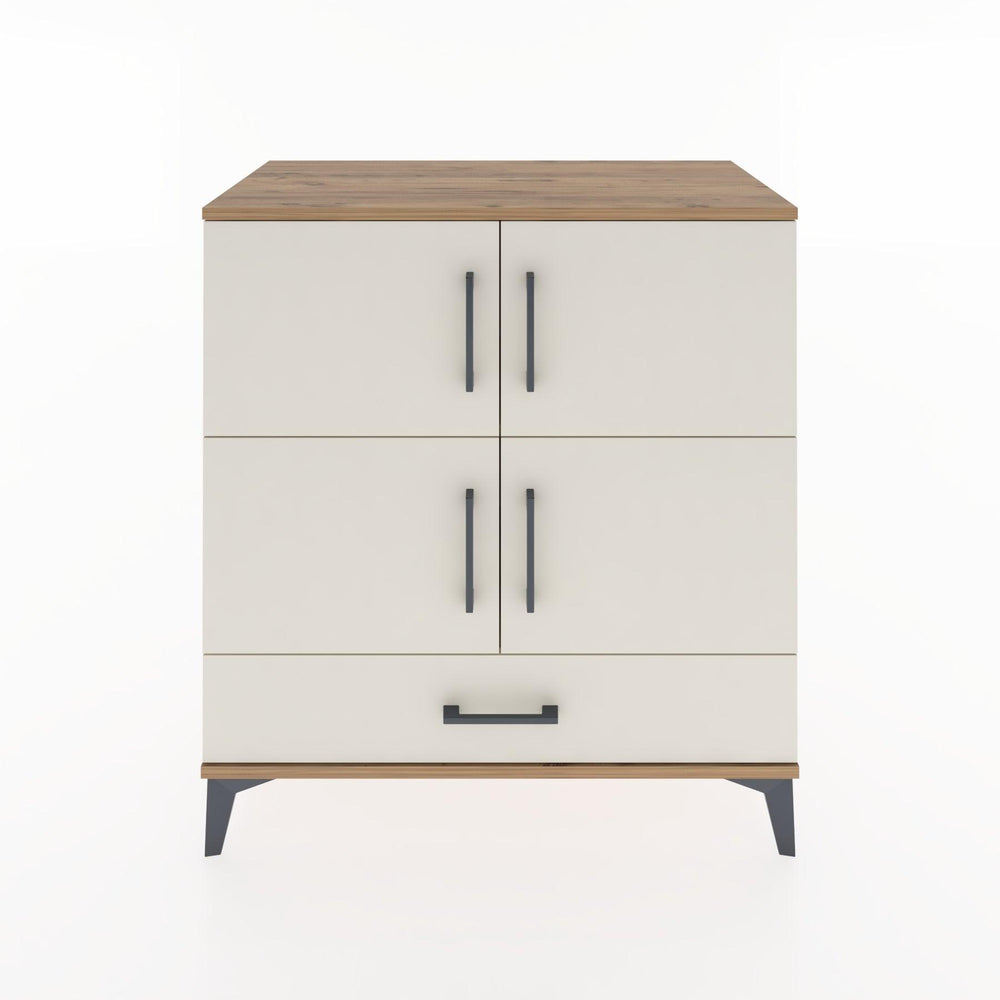 Woodntry Modüler Şifonyer Çam 88x44x84 cm Kapaklı ve Çekmeceli KC92-3