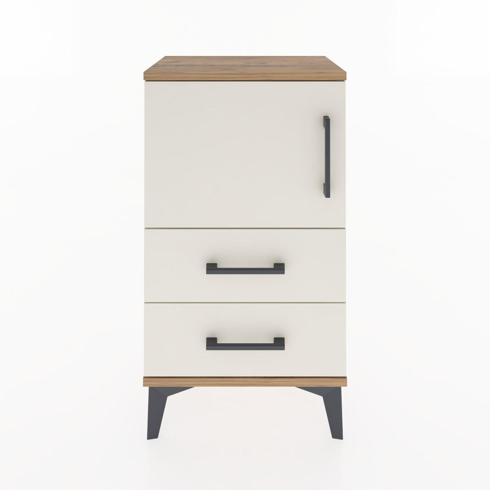 Woodntry Modüler Komodin Kapaklı 2 Çekmeceli 44x30x68 cm Çam - Woodntry