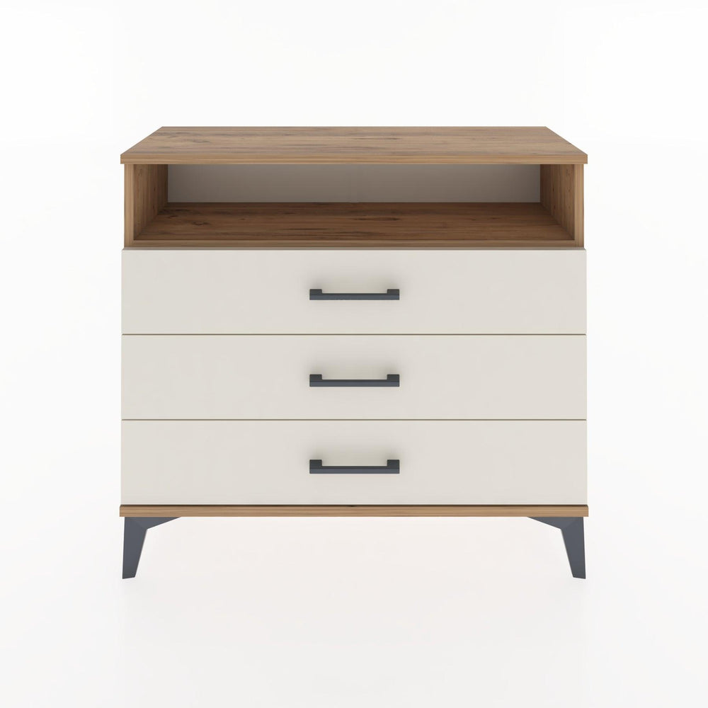 Woodntry Modüler Şifonyer Üç Çekmeceli V2 88x30x68 cm Çam - Woodntry