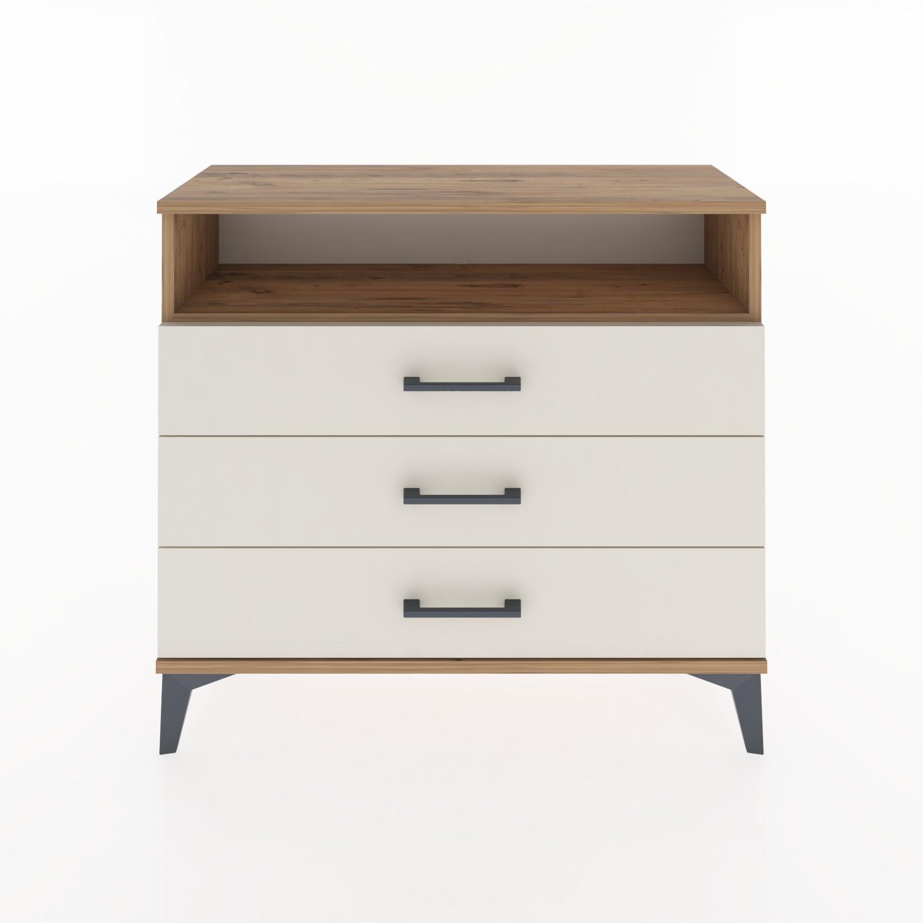 Woodntry Modüler Şifonyer Üç Çekmeceli V2 88x30x68 cm Çam - Woodntry