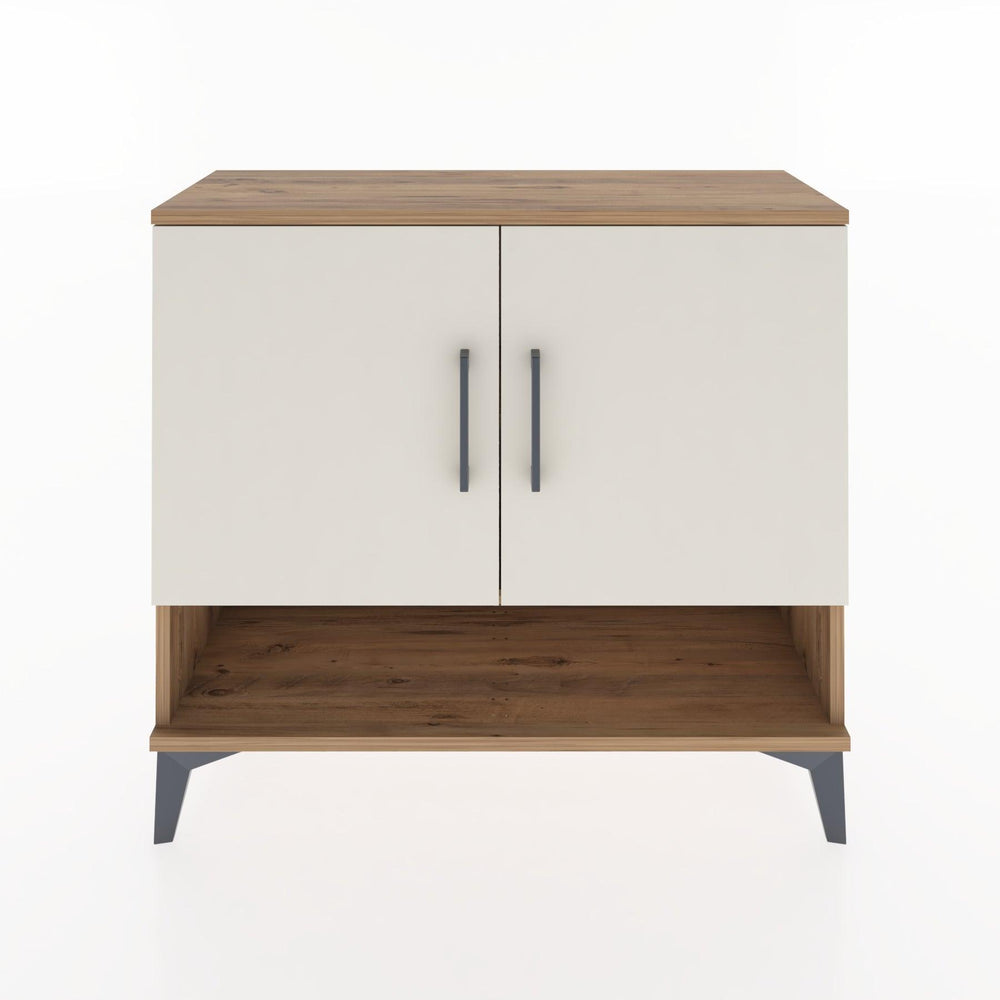 Woodntry Modüler Şifonyer İki Kapak ve Raflı V1 88x30x68 cm Çam - Woodntry