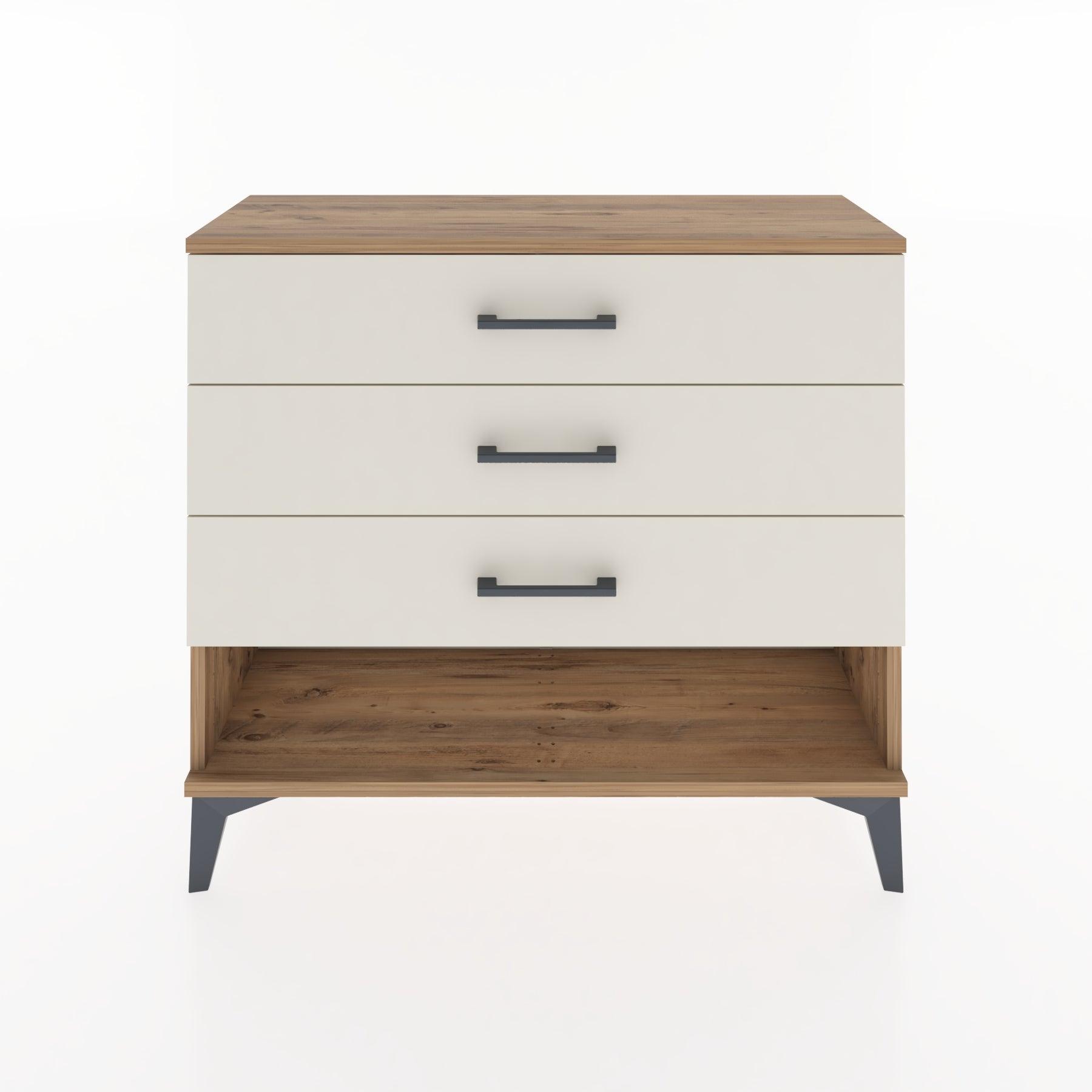 Woodntry Modüler Şifonyer Üç Çekmeceli V1 88x30x68 cm Çam - Woodntry