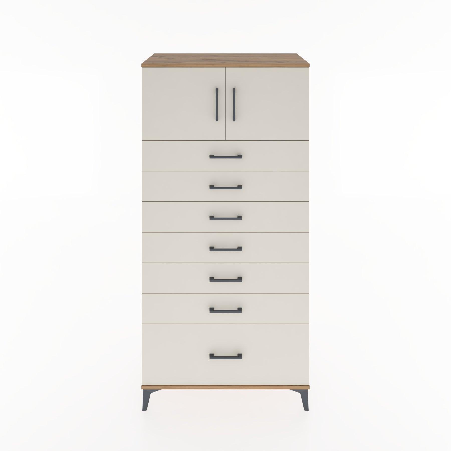 Woodntry Modular Cabinet Pine 88x44x170 cm with Doors and Drawers KC10-3