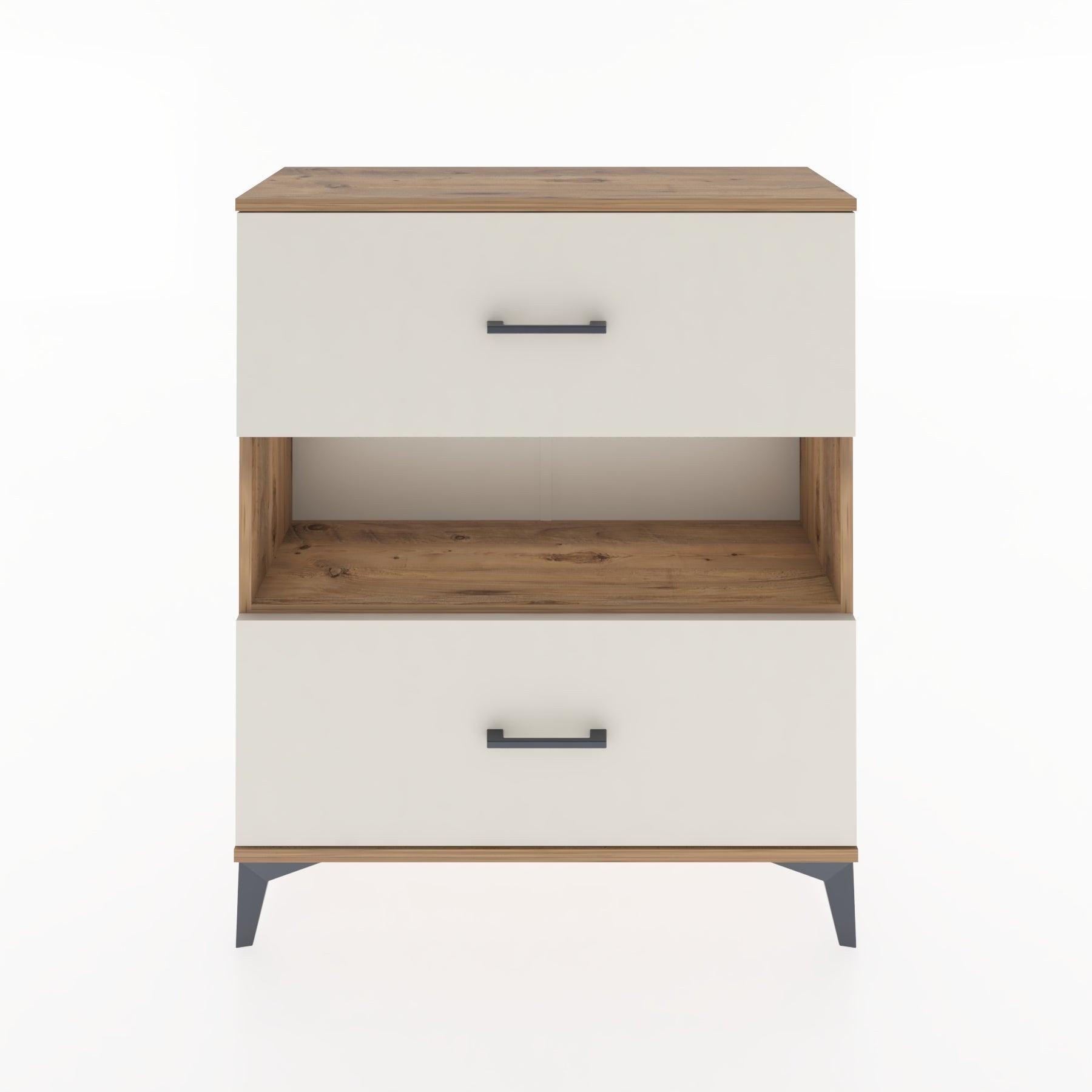 Woodntry Modüler Şifonyer Çam 88x30x94 cm Çekmeceli ve Raflı CR17-3