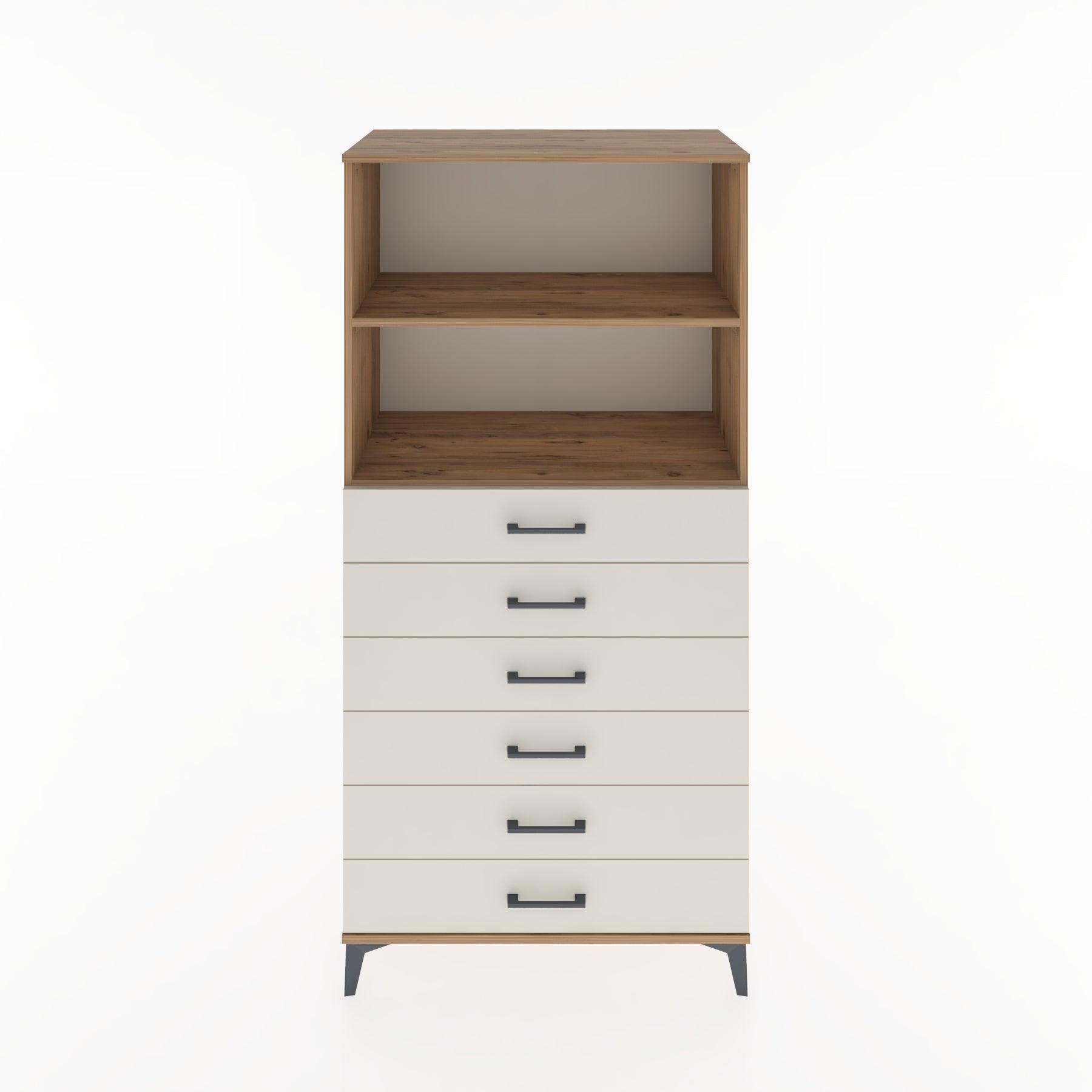 Woodntry Modular Cabinet Pine 88x44x170 cm with Drawers and Shelves CR34-3