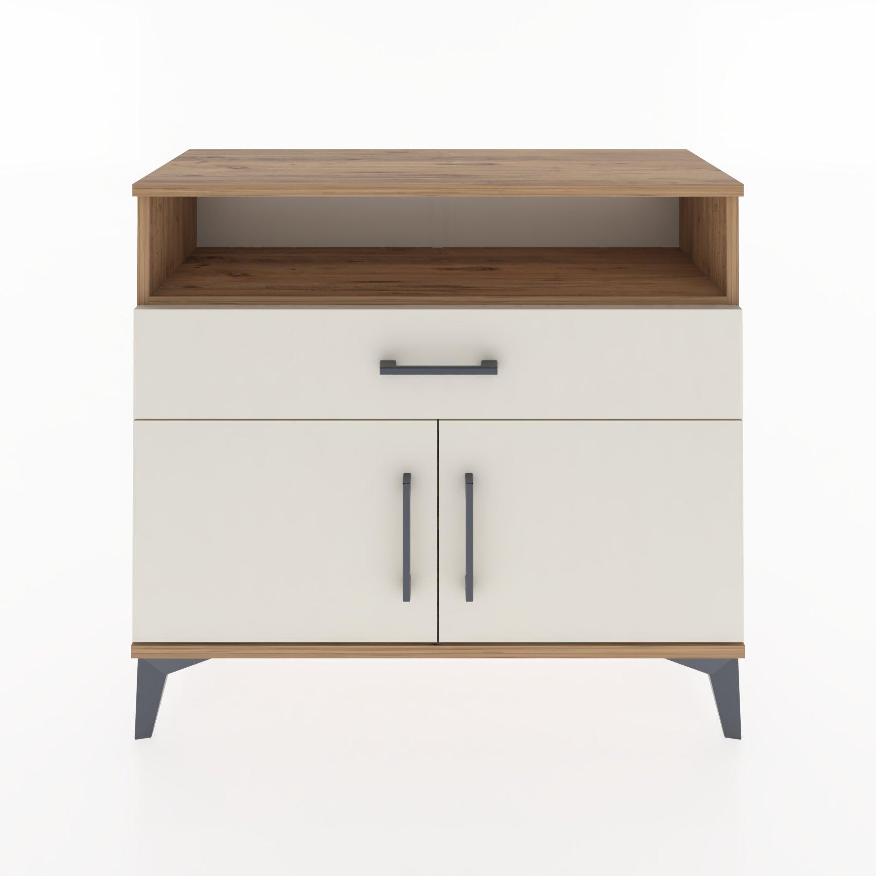 Woodntry Modüler Şifonyer Kapak Raf Çekmeceli 88x30x68 cm Çam - Woodntry