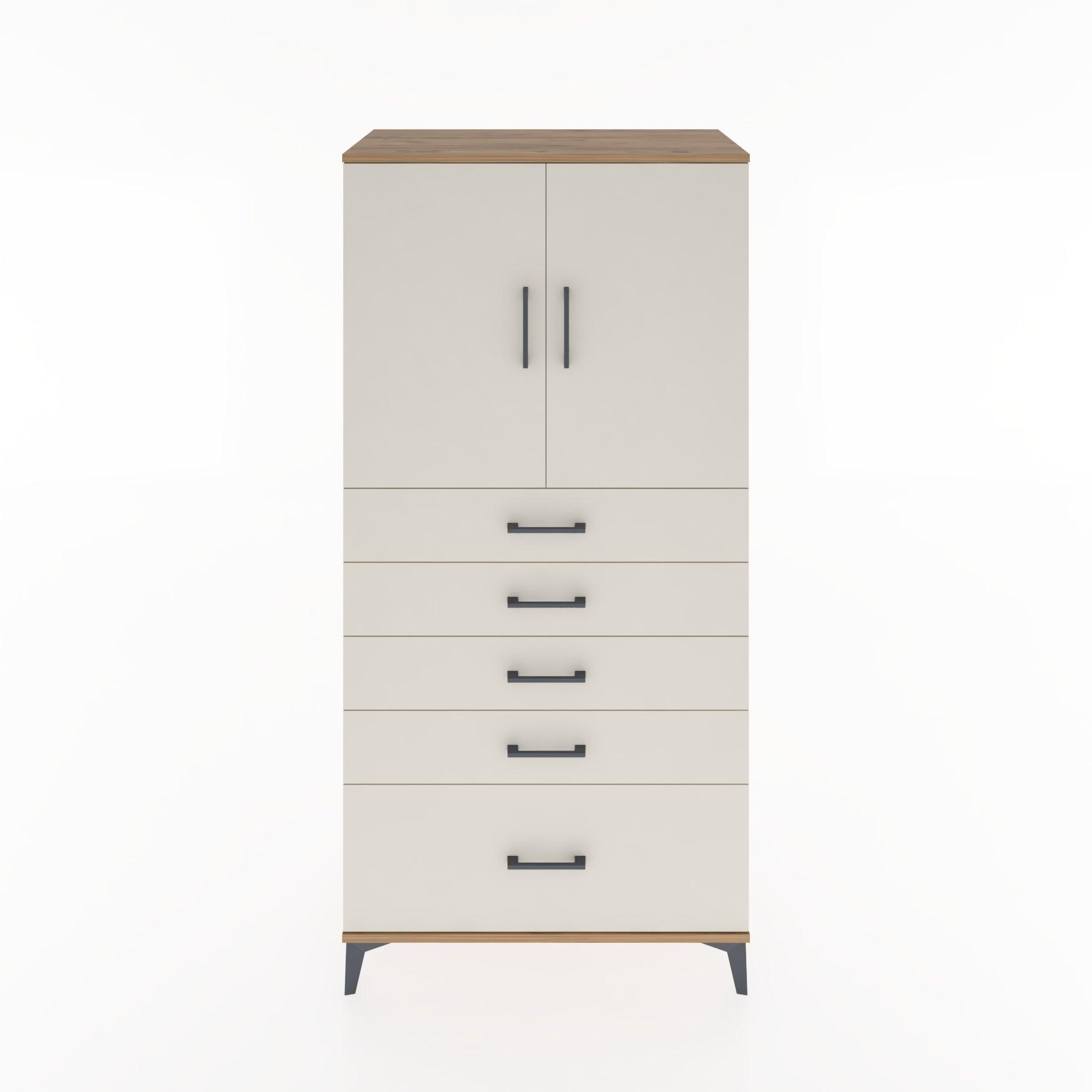 Woodntry Modular Cabinet Pine 88x44x170 cm with Doors and Drawers KC12-3