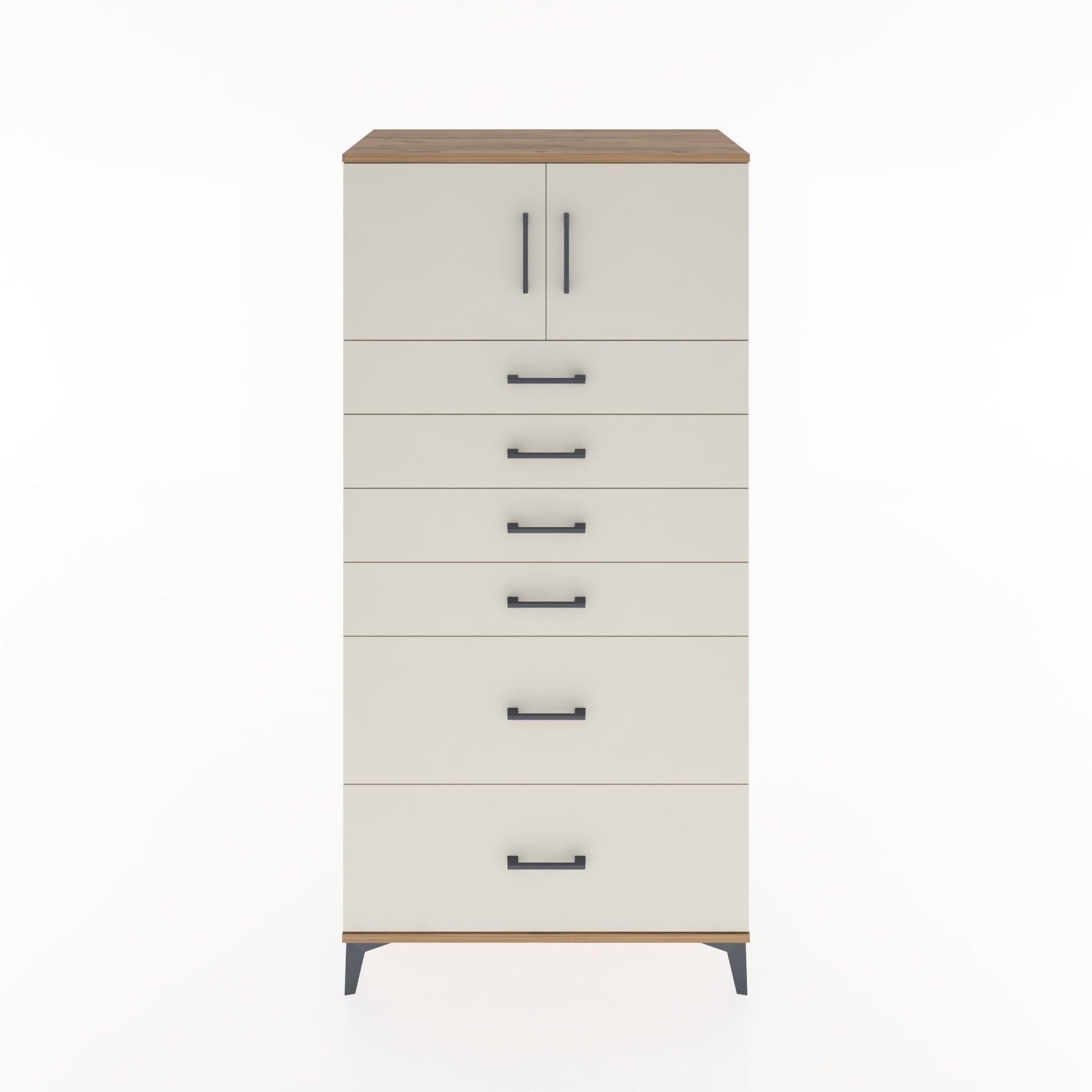 Woodntry Modular Cabinet Pine 88x44x170 cm with Doors and Drawers KC17-3