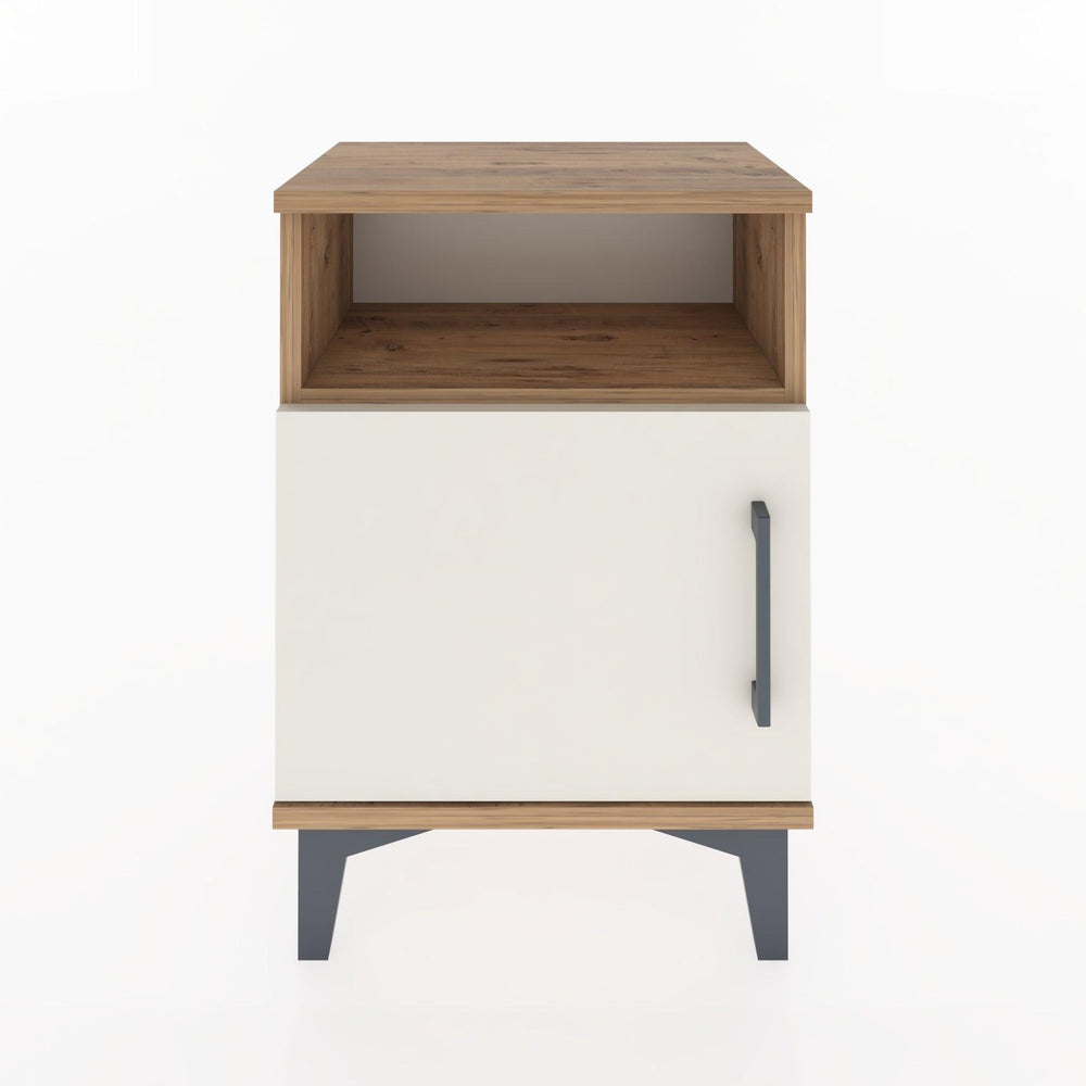 Woodntry Modüler Komodin Raf ve Tek Kapaklı 44x30x52 cm Çam - Woodntry