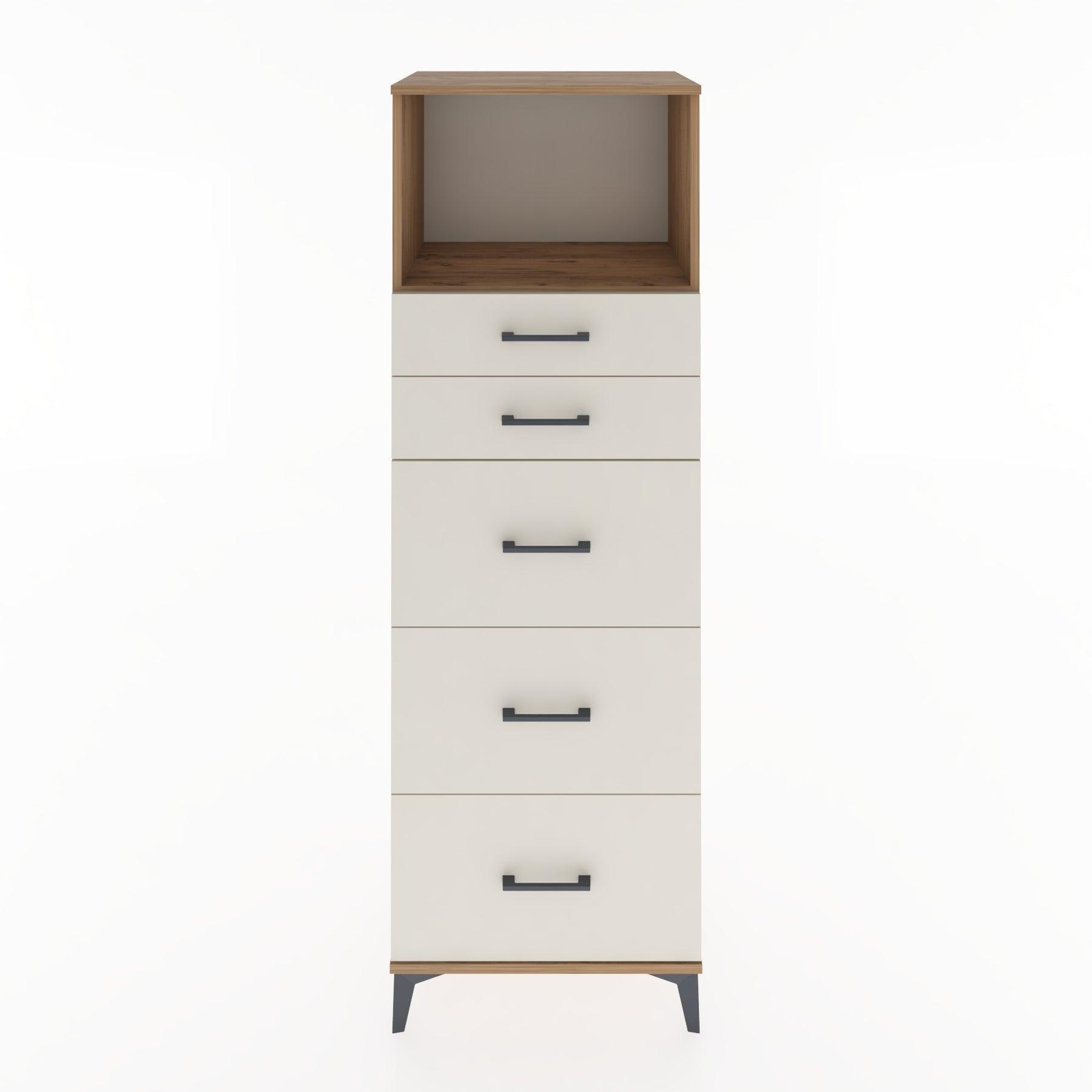Woodntry Modüler Dolap Çam 60x44x170 cm Çekmeceli ve Raflı CR49-3