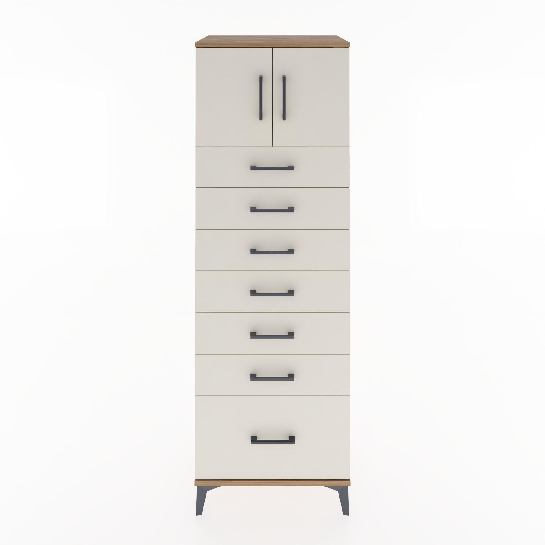 Woodntry Modular Cabinet Pine 60x44x170 cm with Doors and Drawers KC10-3