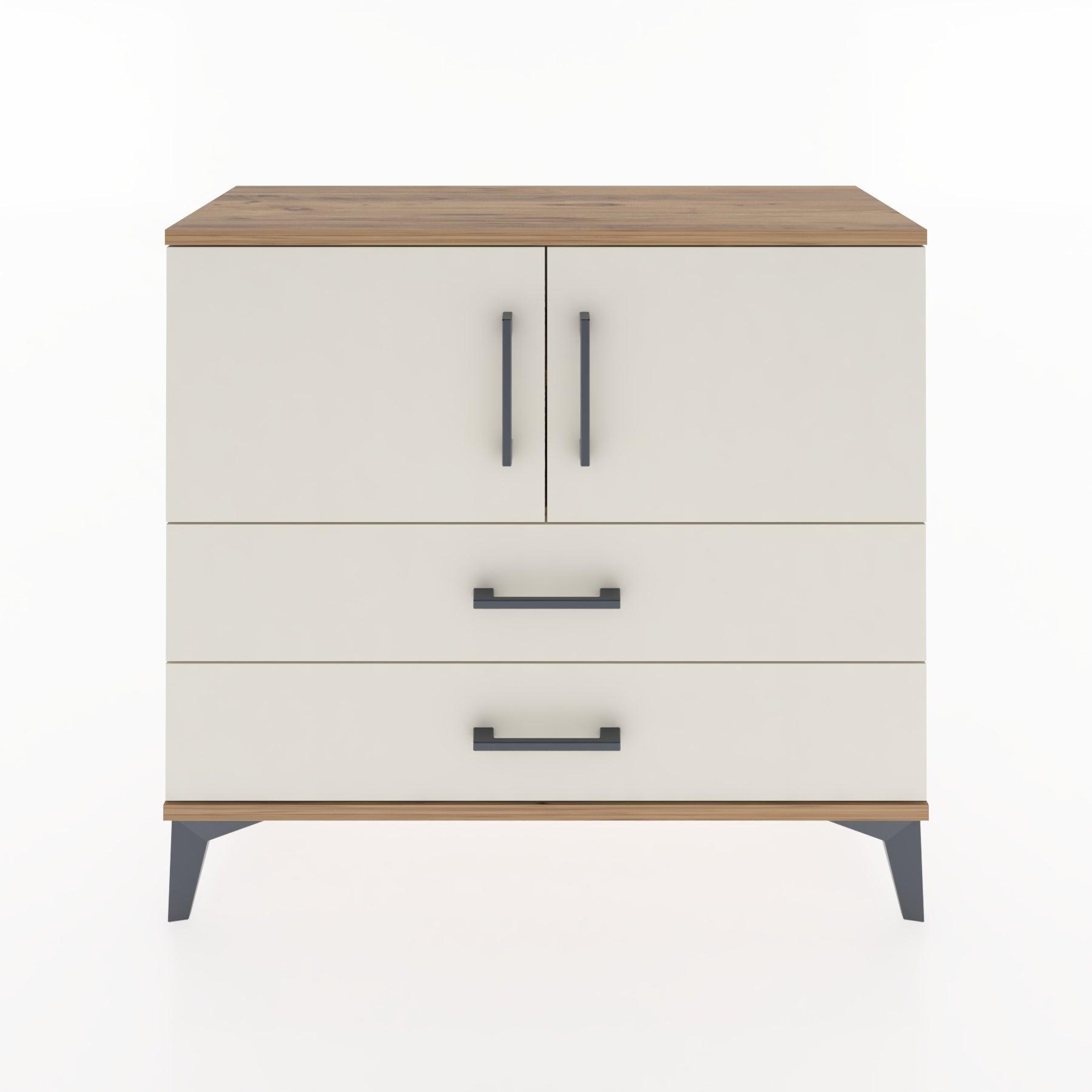 Woodntry Modüler Şifonyer Kapak ve Çekmeceli T1 88x30x94 cm Çam - Woodntry