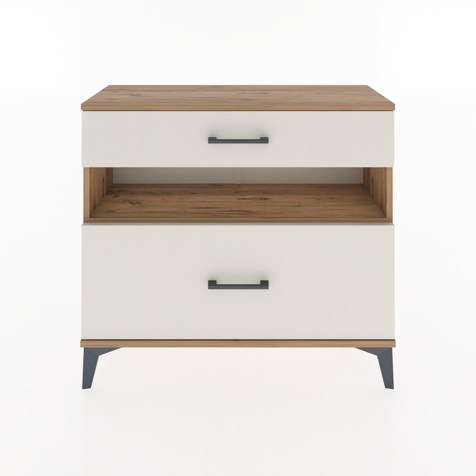 Woodntry Modüler Şifonyer İki Çekmeceli V9 88x30x68 cm Çam - Woodntry