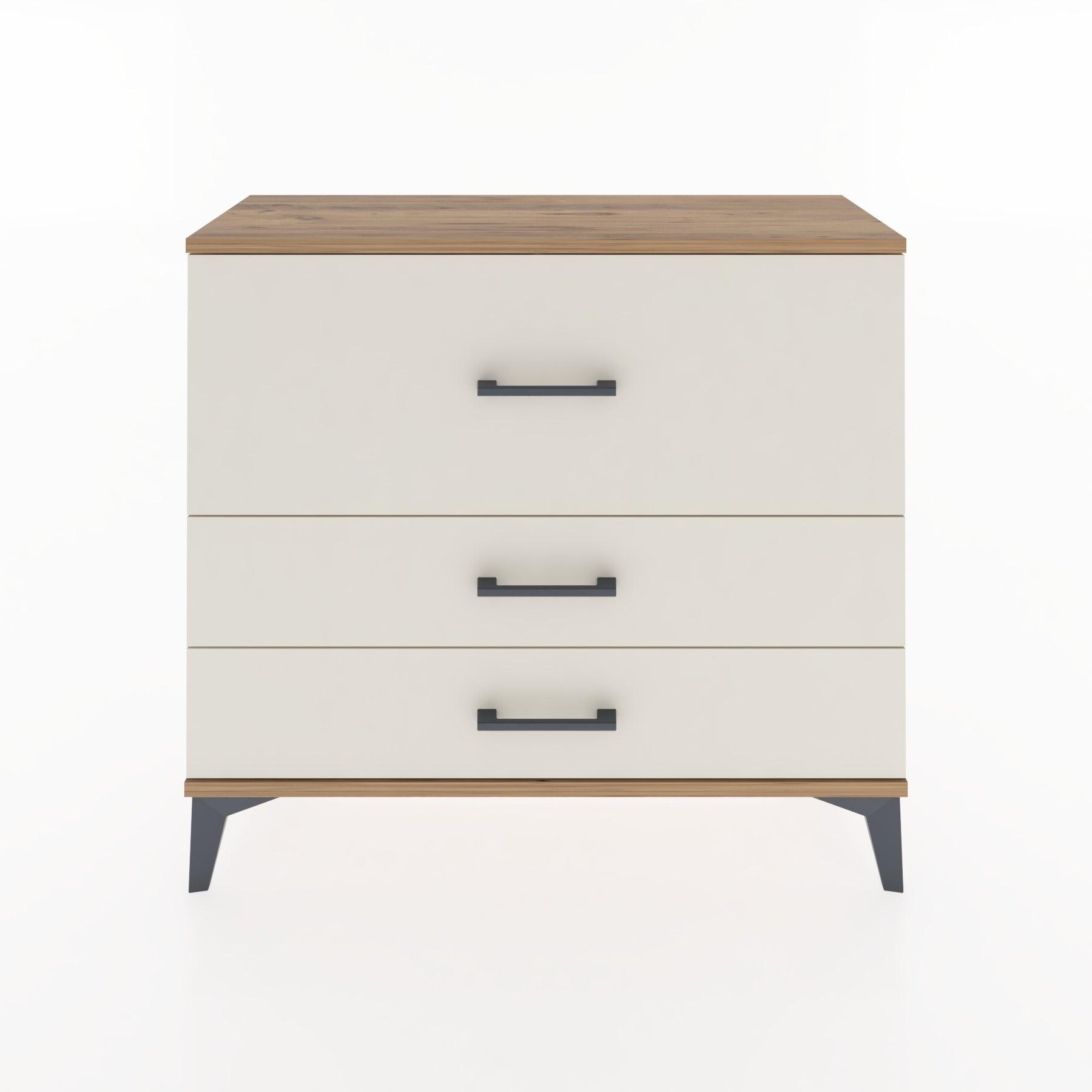Woodntry Modüler Şifonyer Üç Çekmeceli V4 88x30x68 cm Çam - Woodntry