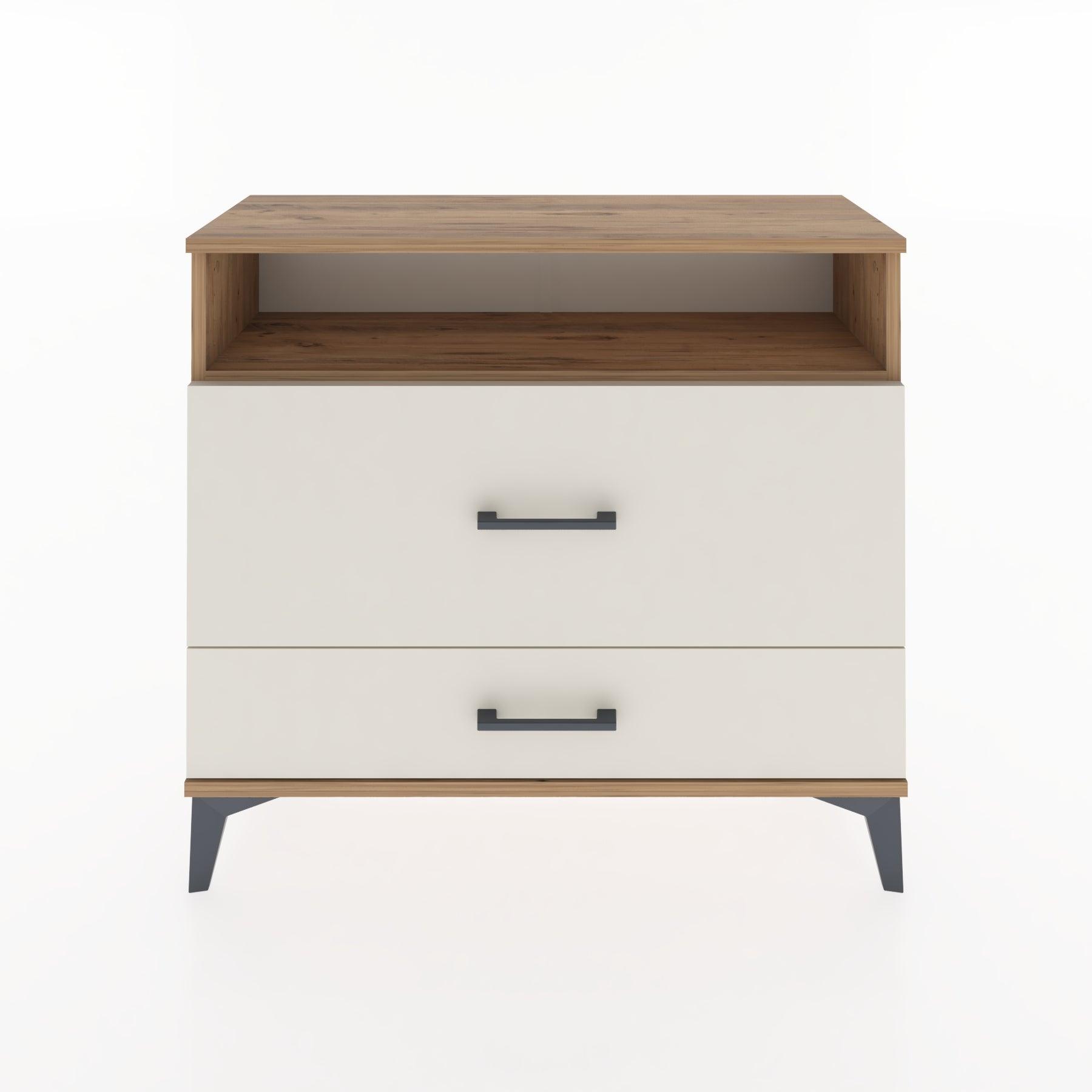 Woodntry Modüler Şifonyer İki Çekmeceli V7 88x30x68 cm Çam - Woodntry