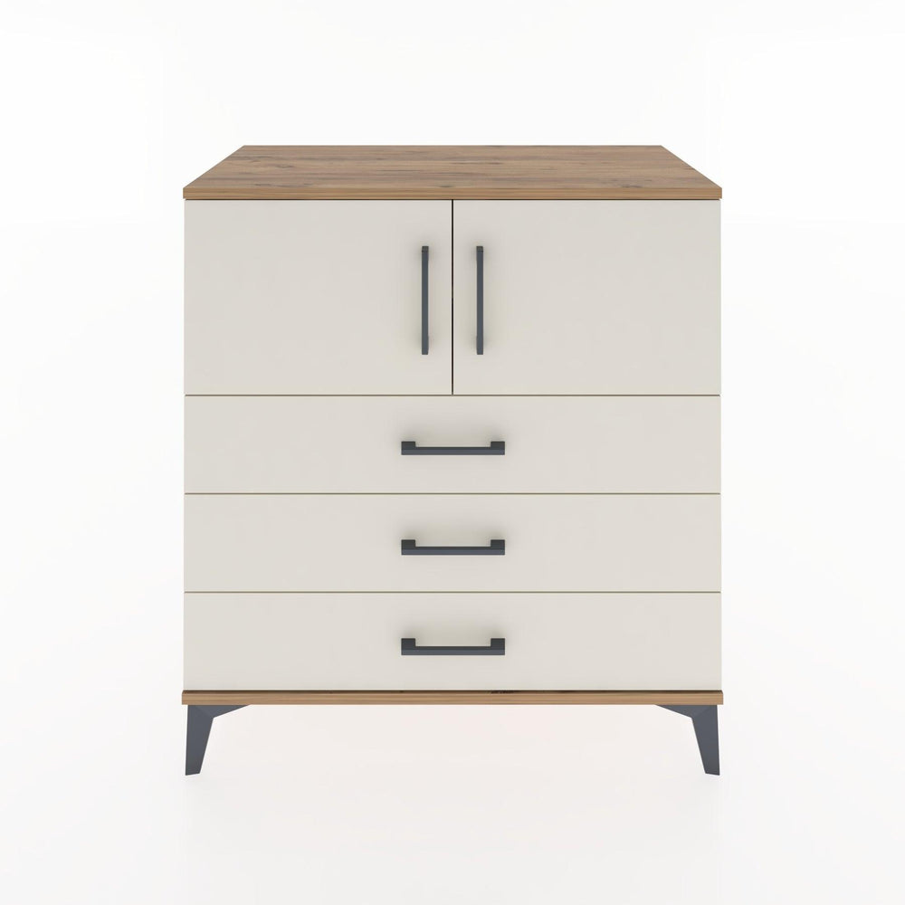 Woodntry Modüler Şifonyer Çam 88x44x84 cm Kapaklı ve Çekmeceli KC97-3