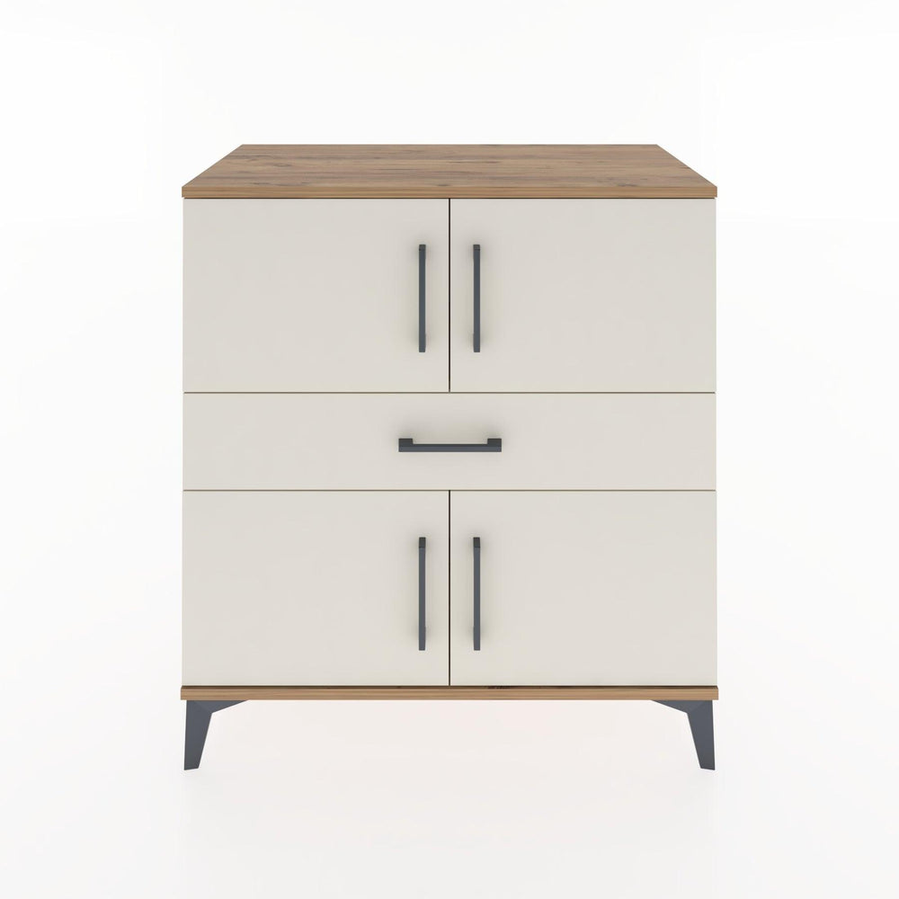 Woodntry Modüler Şifonyer Çam 88x44x84 cm Kapaklı ve Çekmeceli KC101-3