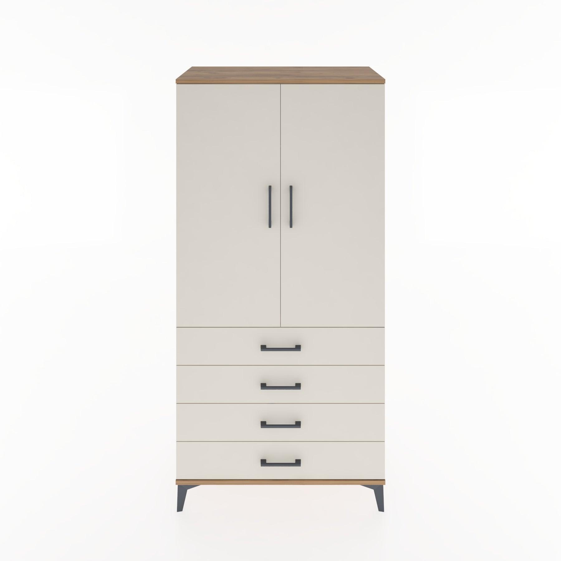 Woodntry Modular Cabinet Pine 88x44x170 cm with Doors and Drawers KC27-3