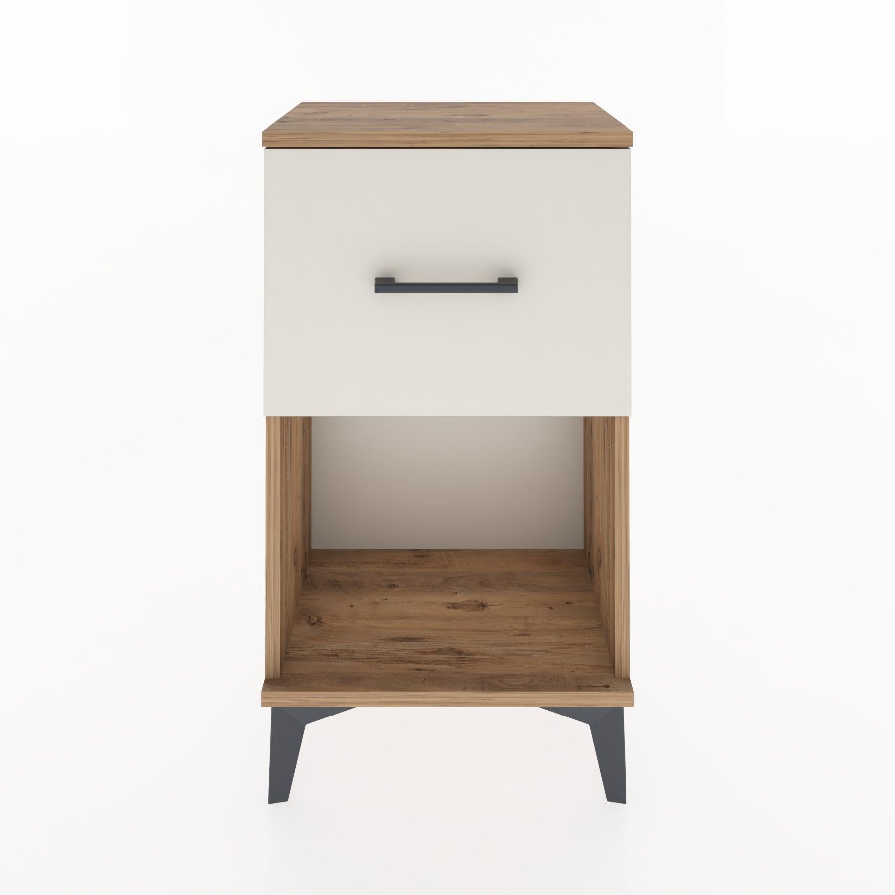 Woodntry Modüler Komodin Tek Çekmece ve Raflı V1 44x30x68 cm Çam - Woodntry