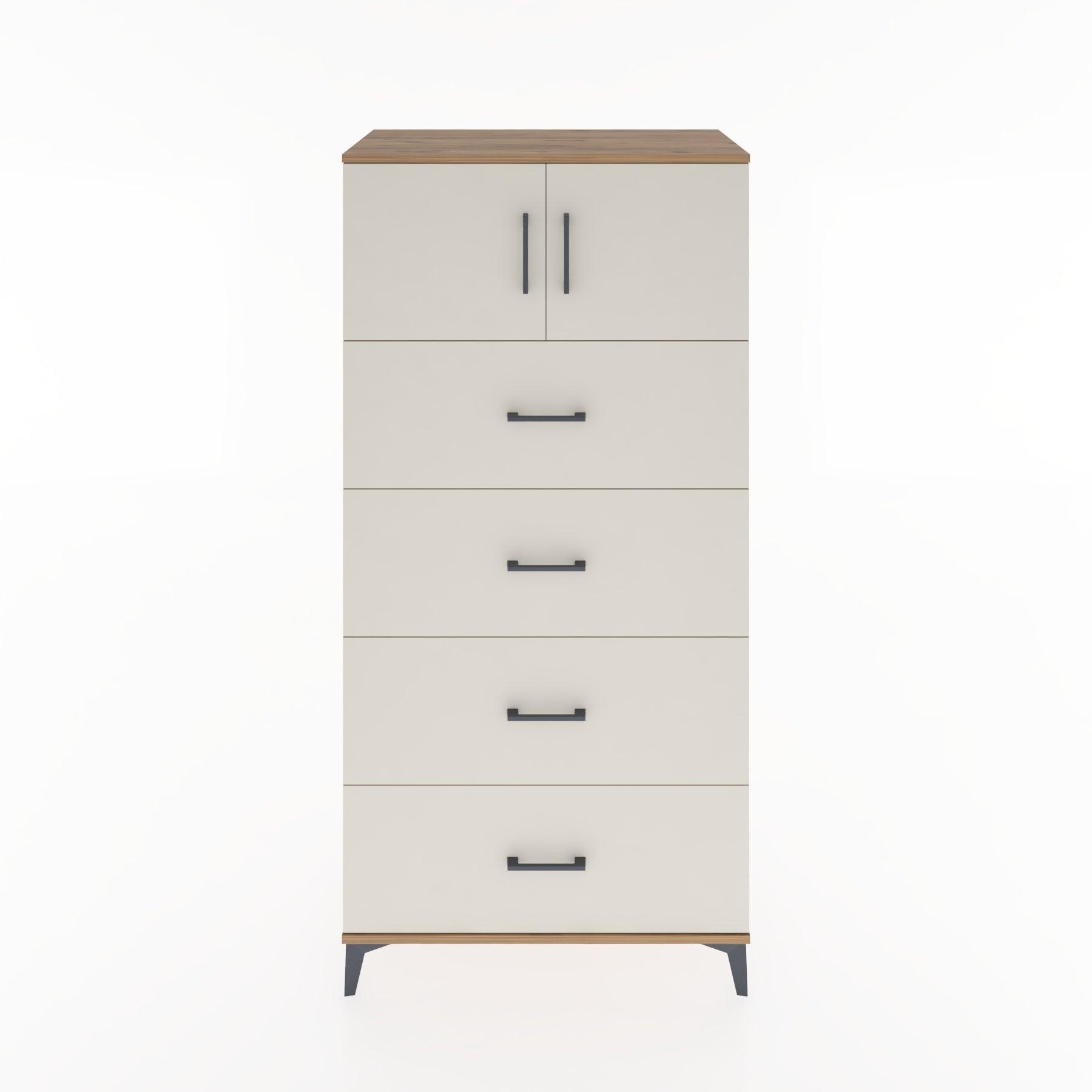 Woodntry Modular Cabinet Pine 88x44x170 cm with Doors and Drawers KC25-3