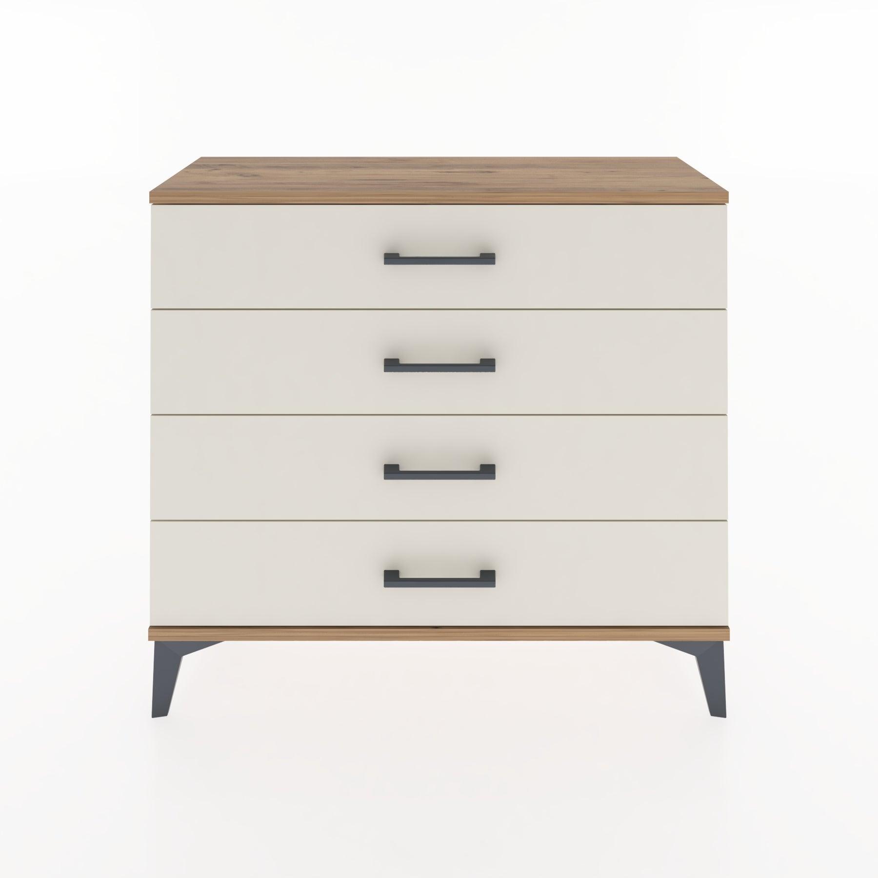 Woodntry Modüler Şifonyer 4 Çekmeceli 88x30x68 cm Çam - Woodntry