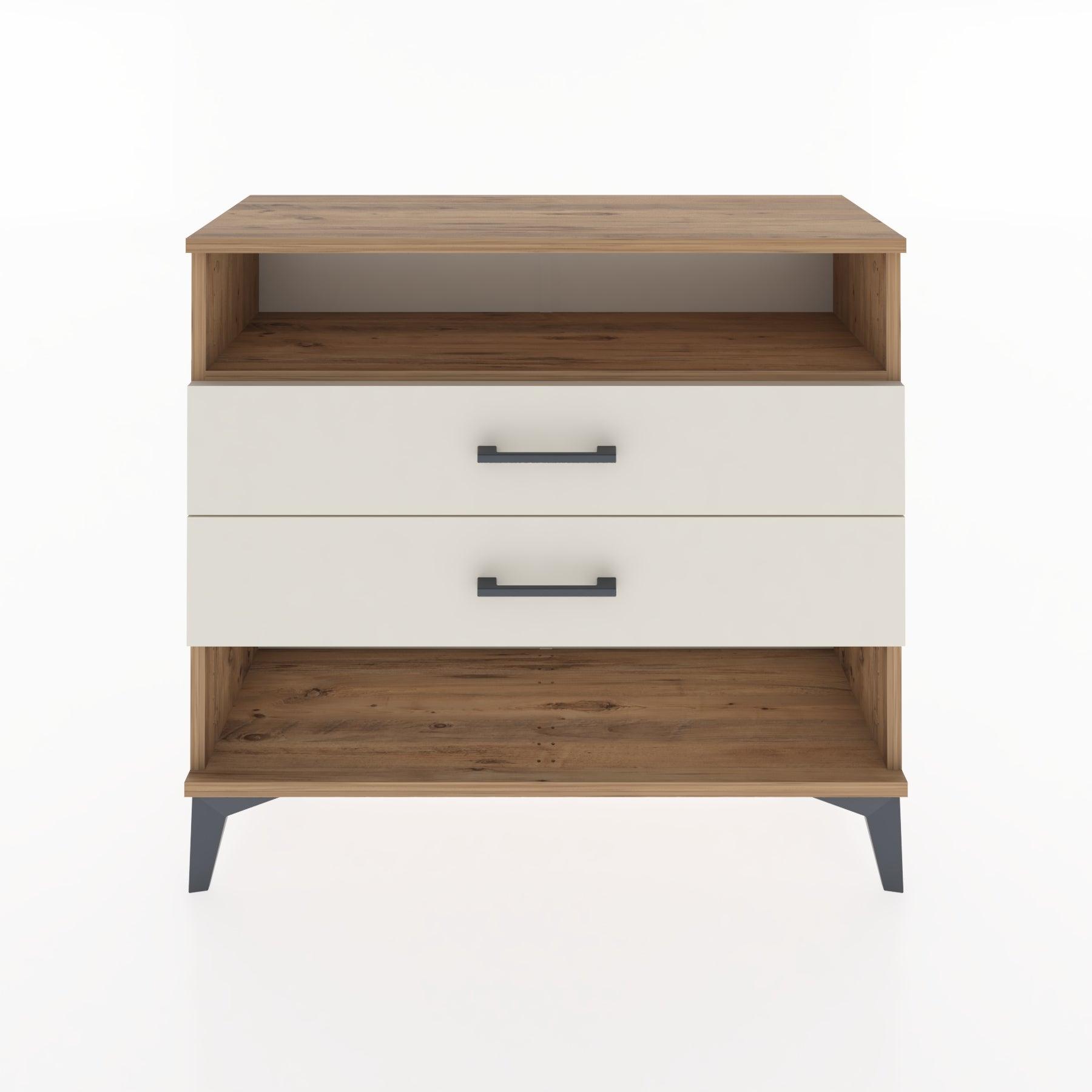 Woodntry Modüler Şifonyer İki Çekmeceli V3 88x30x68 cm Çam - Woodntry