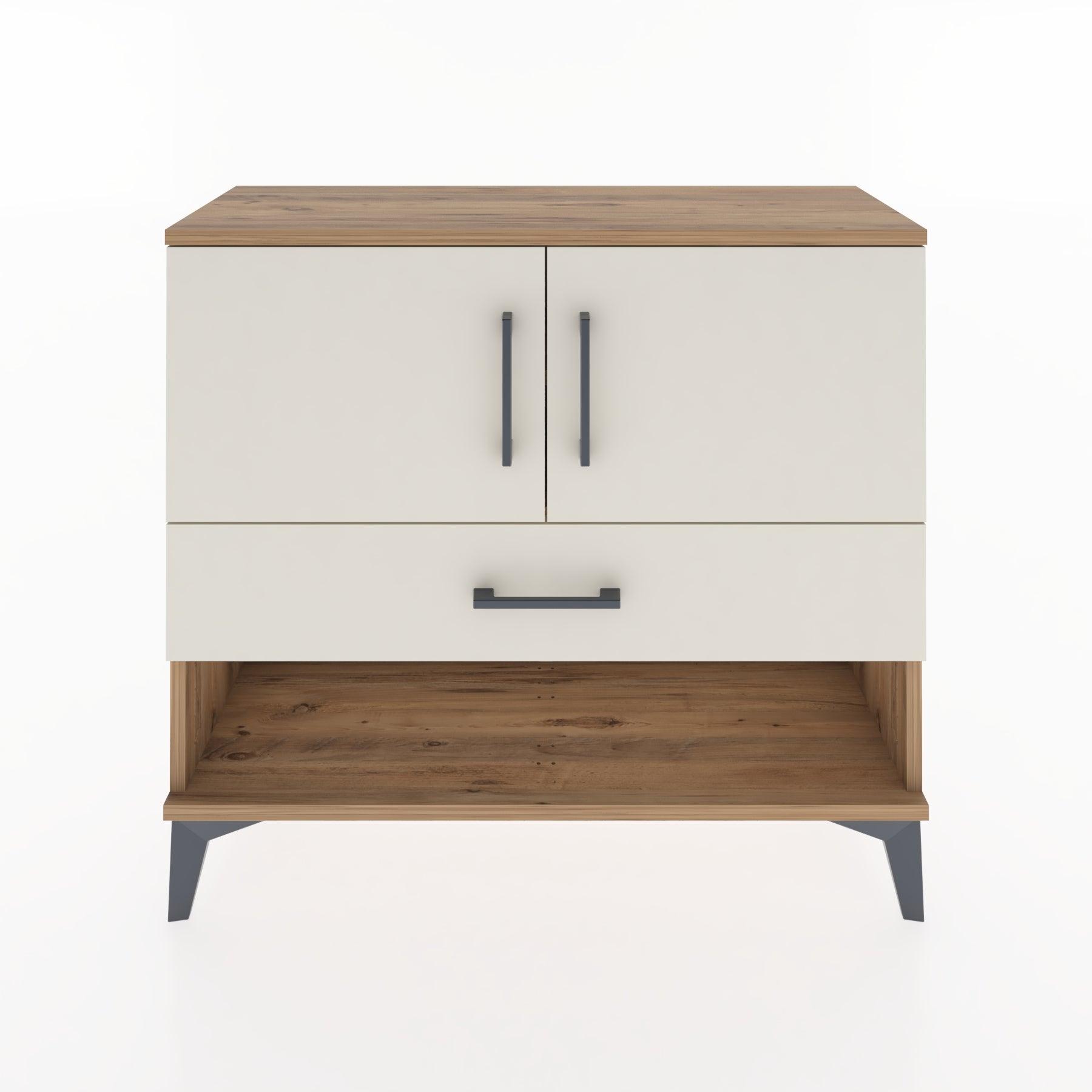 Woodntry Modüler Şifonyer Kapak ve Çekmeceli V4 88x30x68 cm Çam - Woodntry