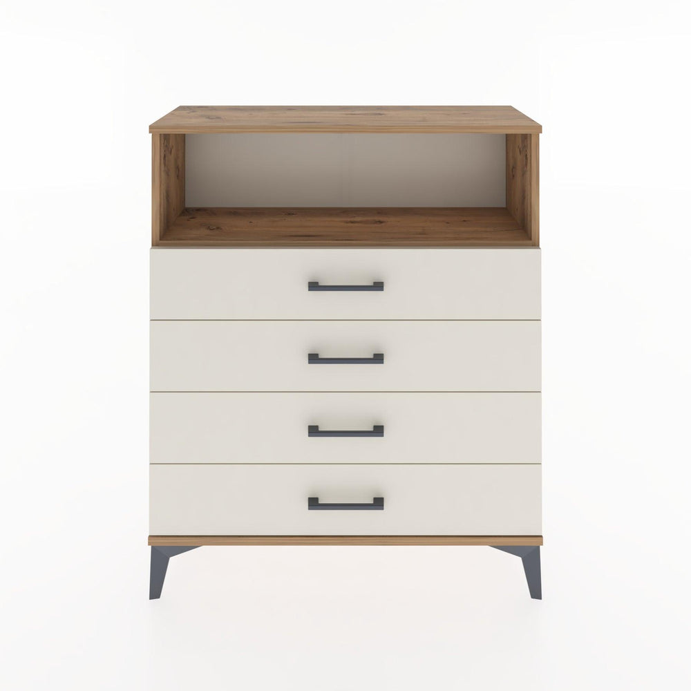 Woodntry Modular Dresser Pine 88x30x94 cm with Drawers and Shelves CR19-3