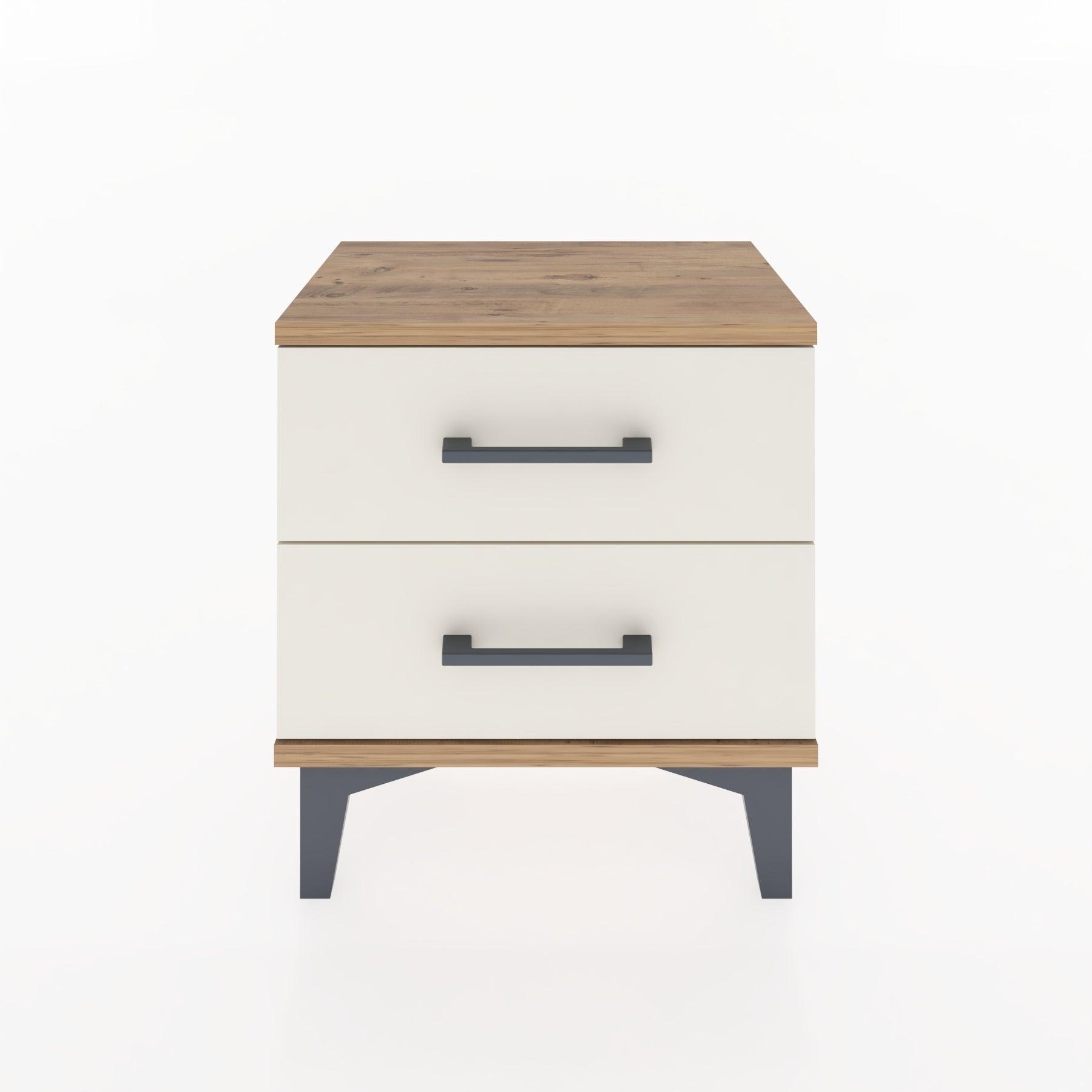 Woodntry Modüler Komodin İki Çekmeceli 44x30x36 cm Çam - Woodntry